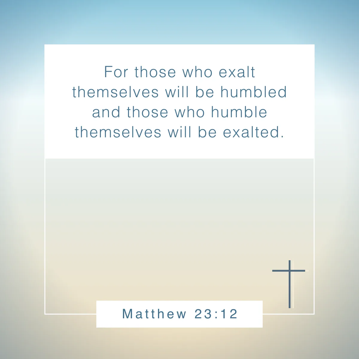 Matthew 23:12 Bible verse on humility