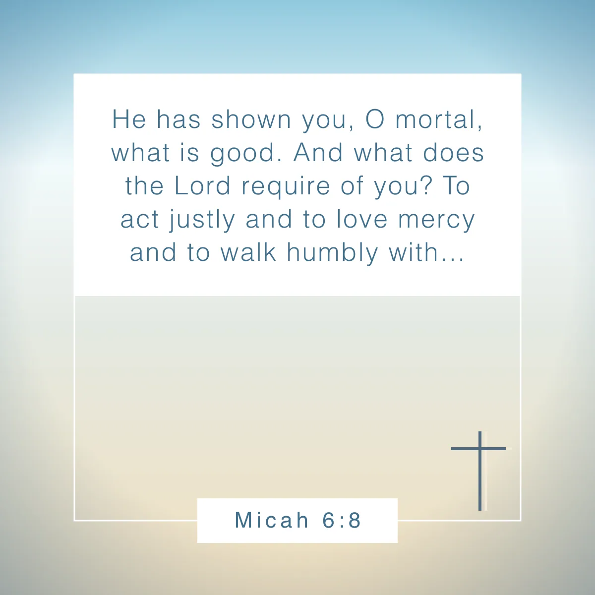 Micah 6:8 Bible verse on humility