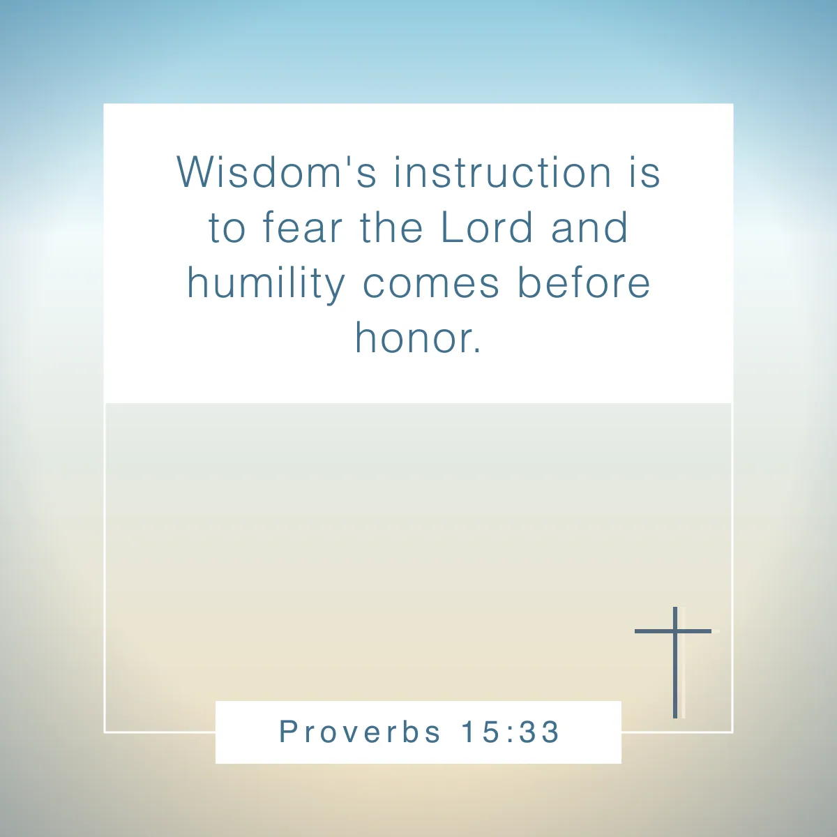 Proverbs 15:33 Bible verse on humility