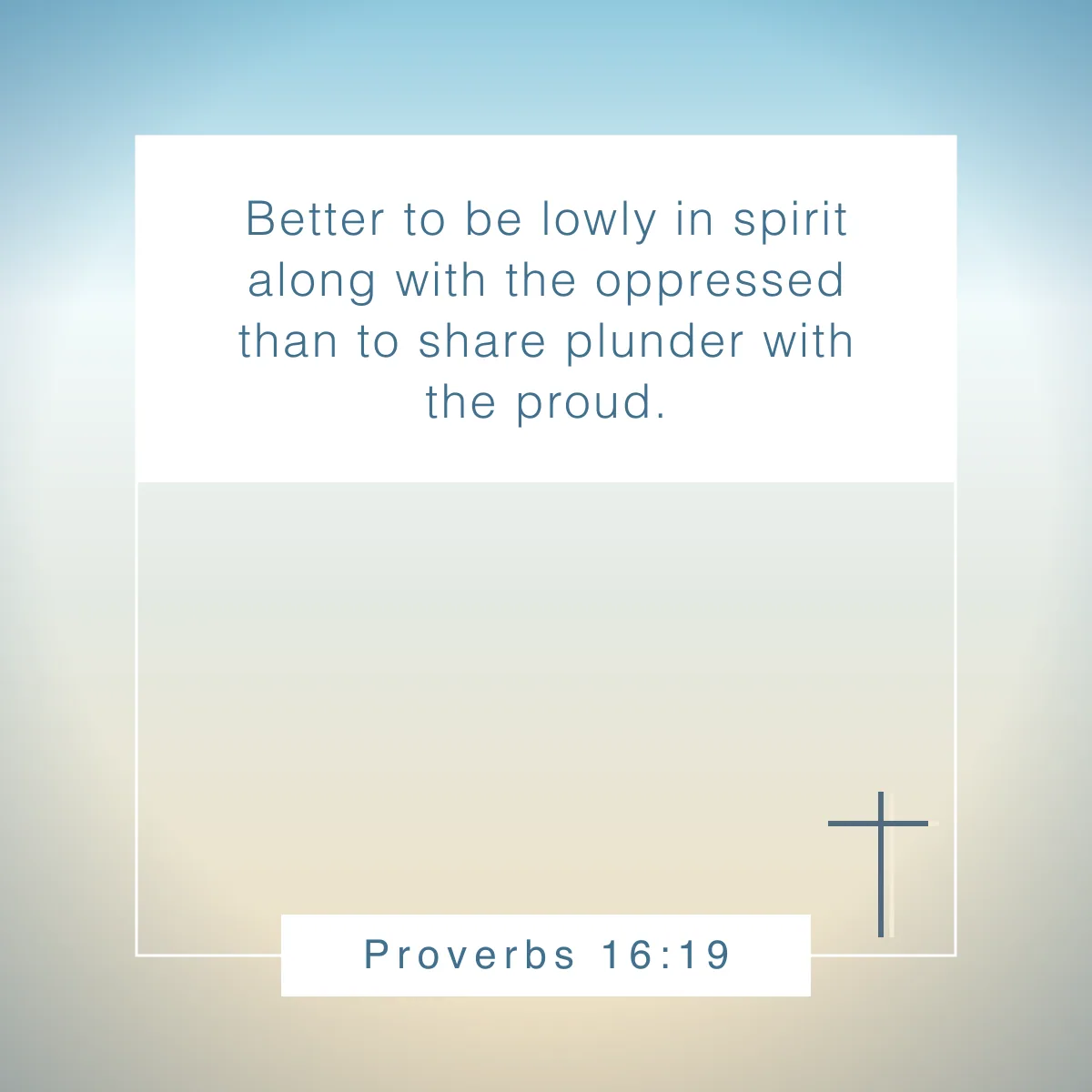 Proverbs 16:19 Bible verse on humility