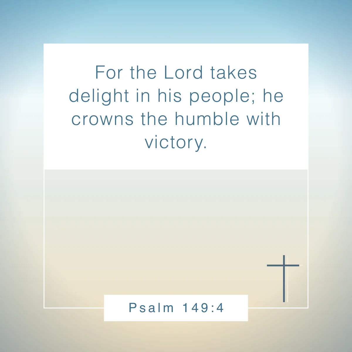 Psalm 149:4 Bible verse on humility