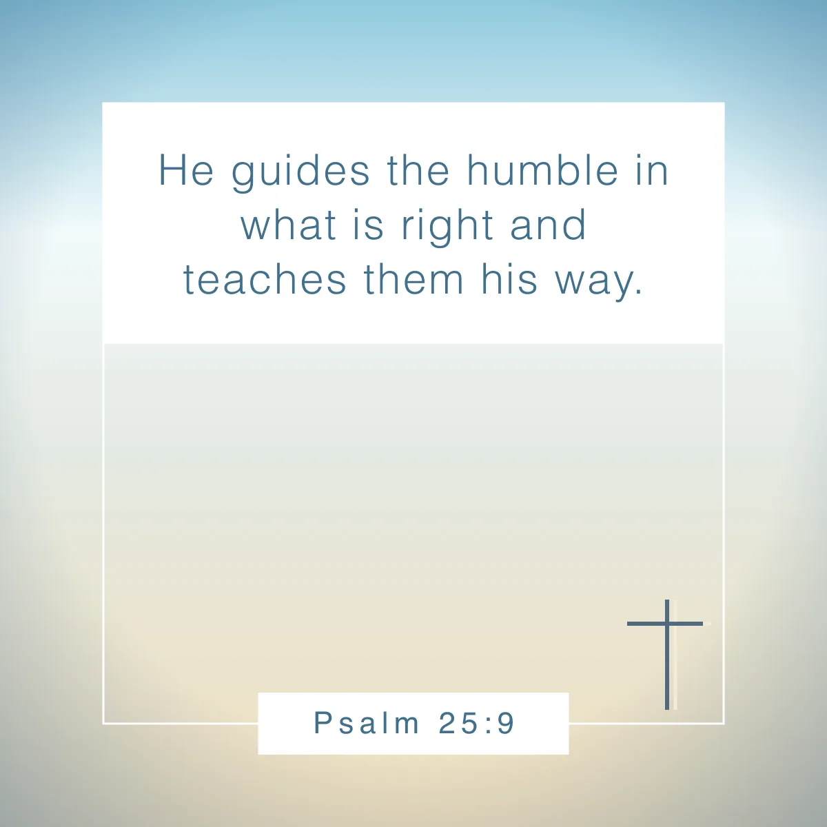 Psalm 25:9 Bible verse on humility
