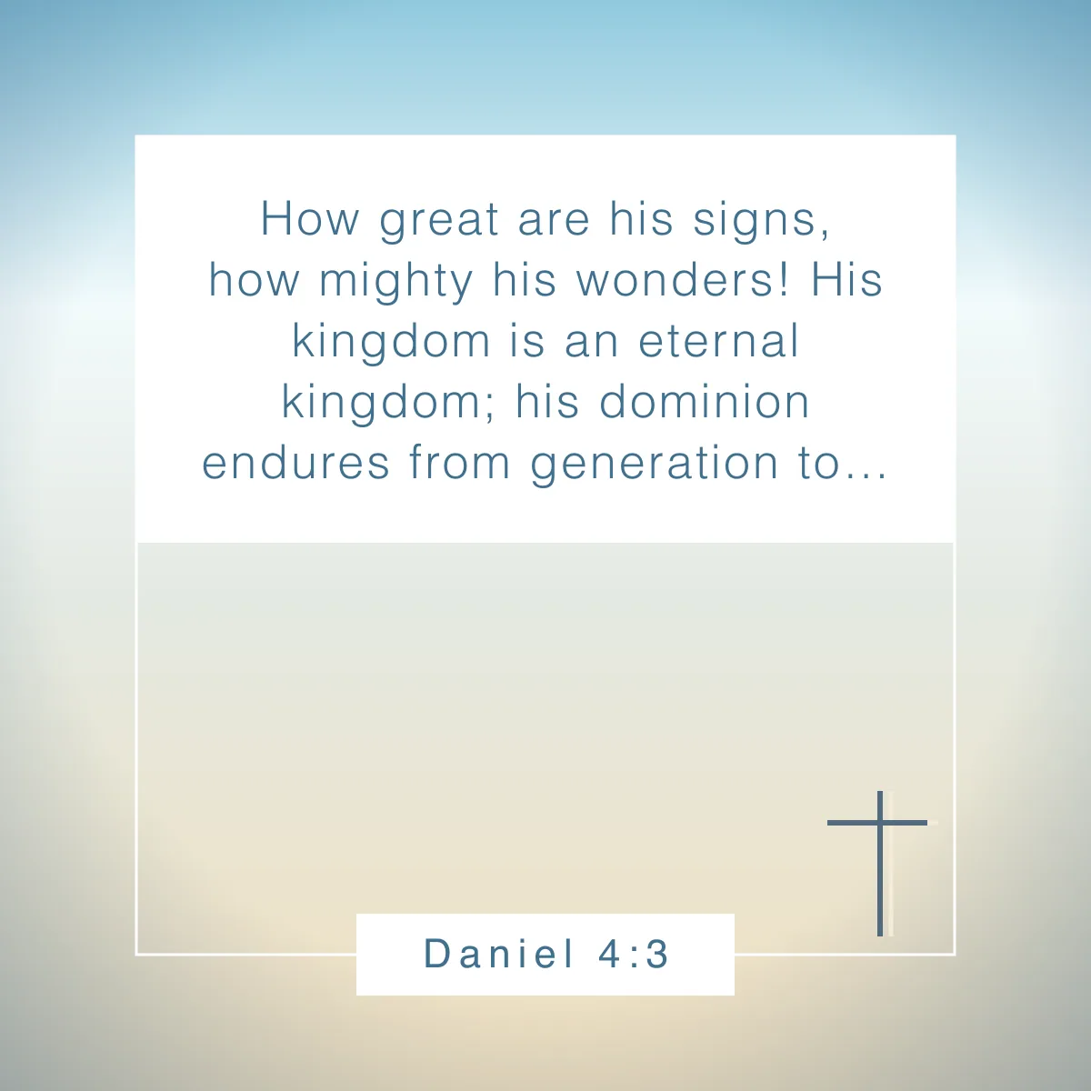 Daniel 4:3 Bible verse on legacy