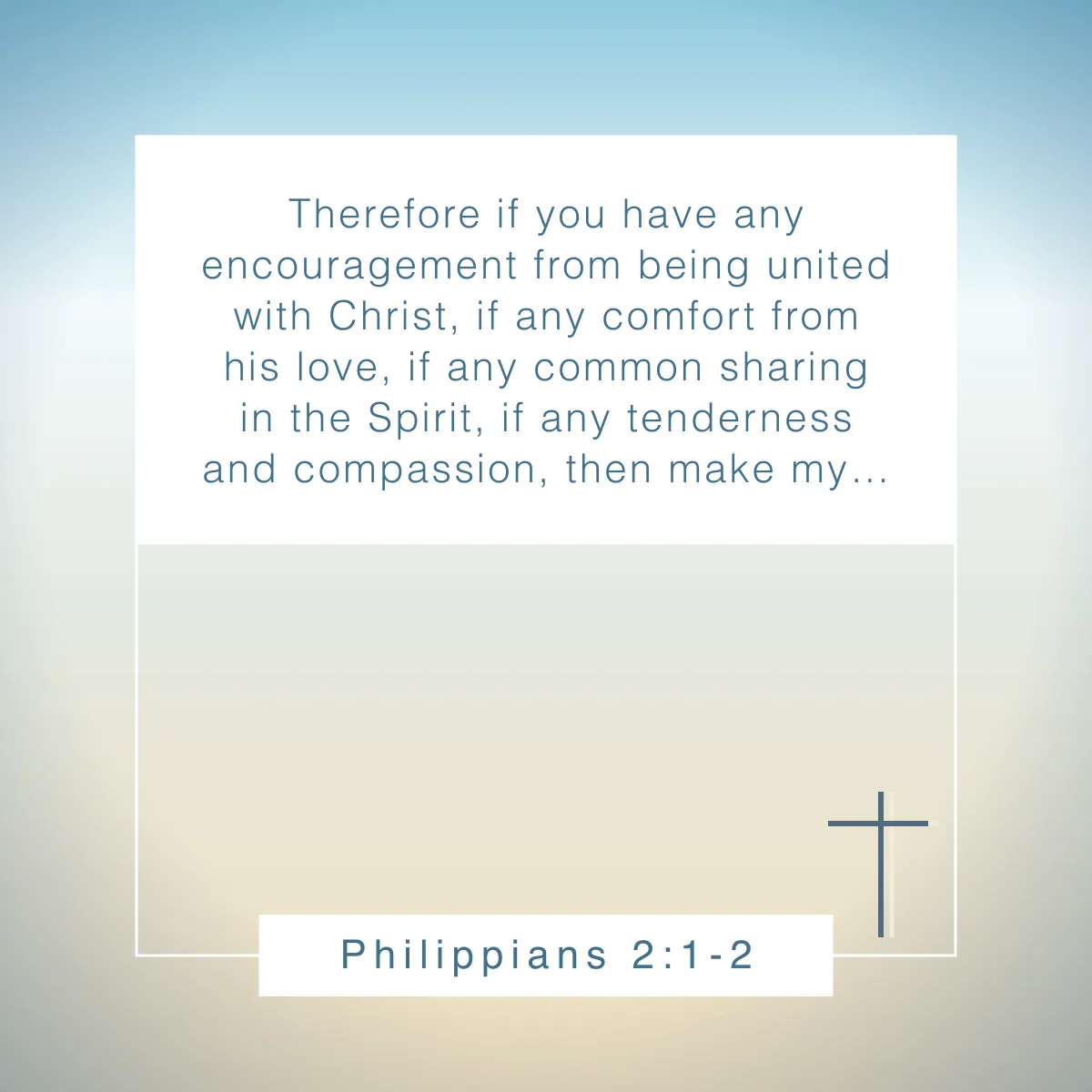 Philippians 2:1-2 Bible verse on putting others first