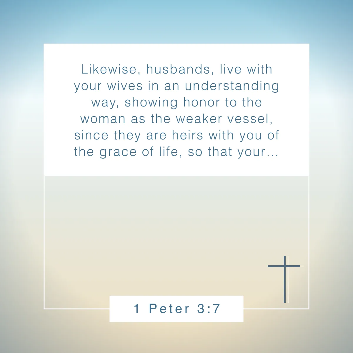 1 Peter 3:7 Bible verse on the power of prayer