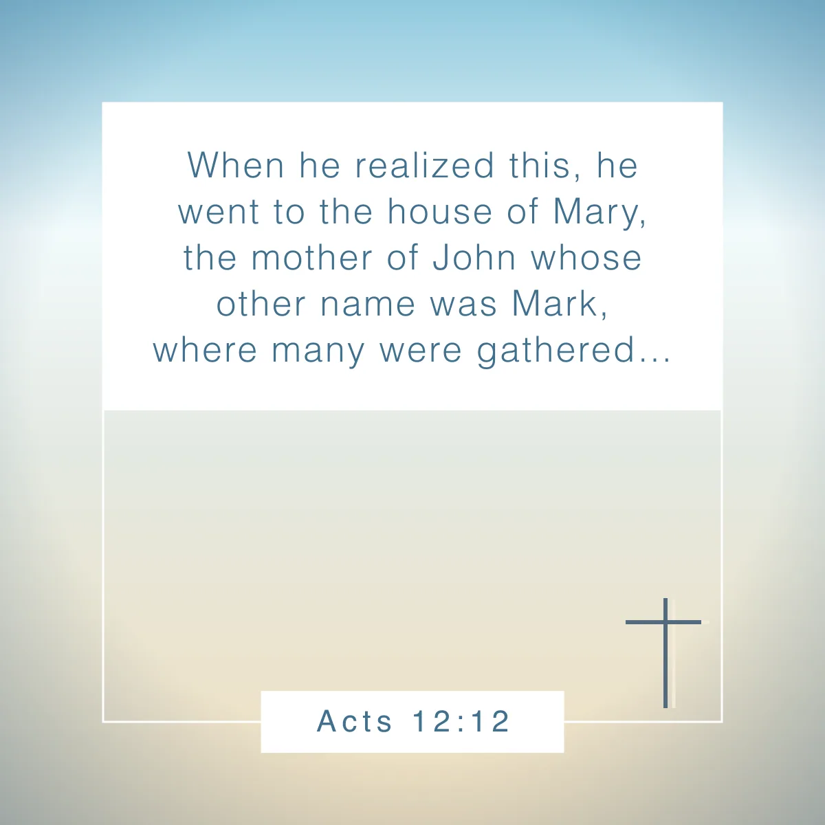 Acts 12:12 Bible verse on the power of prayer