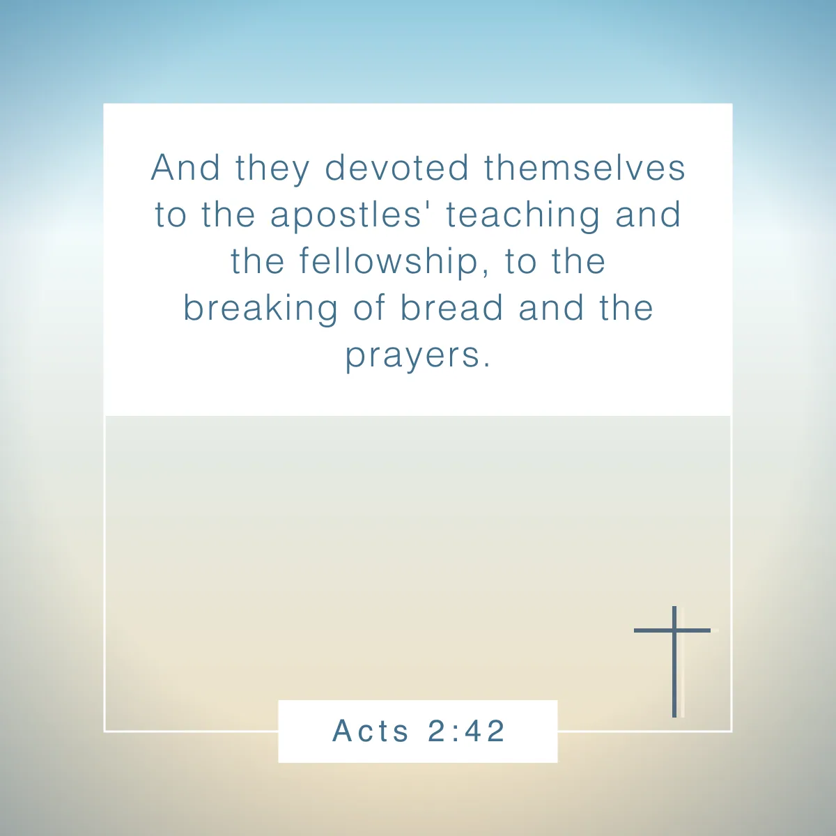 Acts 2:42 Bible verse on the power of prayer