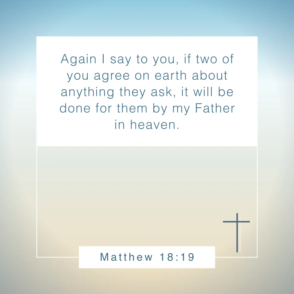 Matthew 18:19 Bible verse on the power of prayer