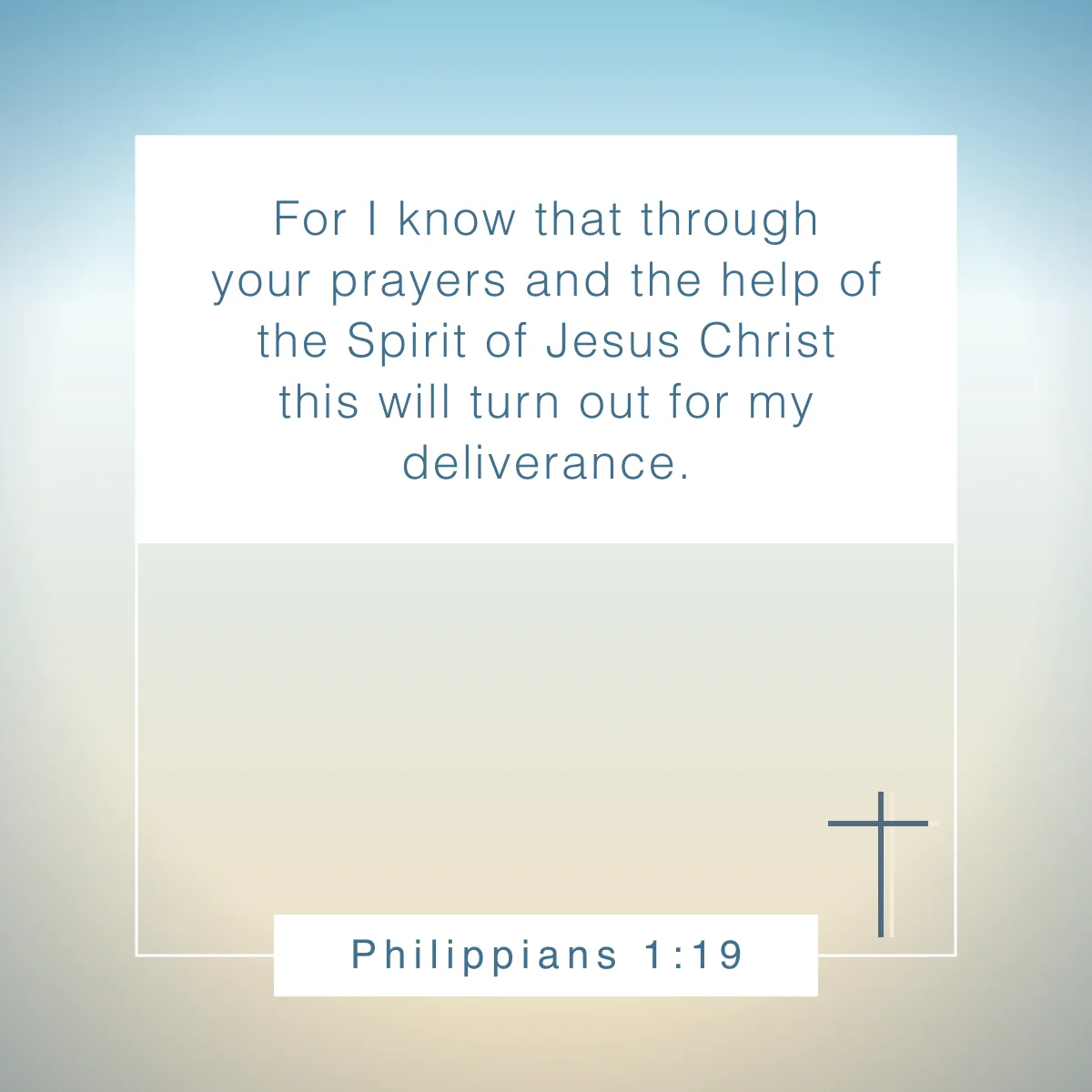 Philippians 1:19 Bible verse on the power of prayer