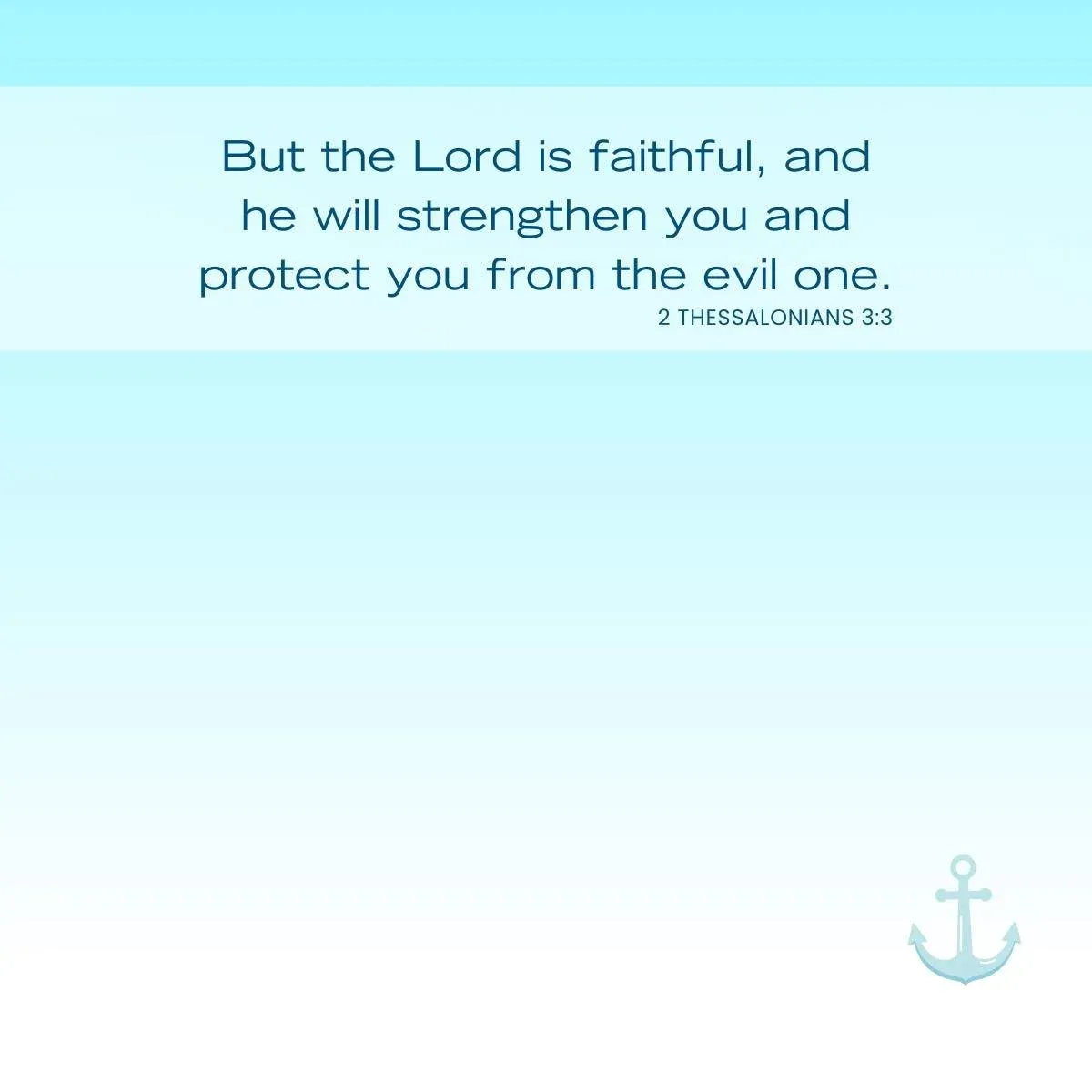 Bible verses about security 2 Thessalonians 3:3