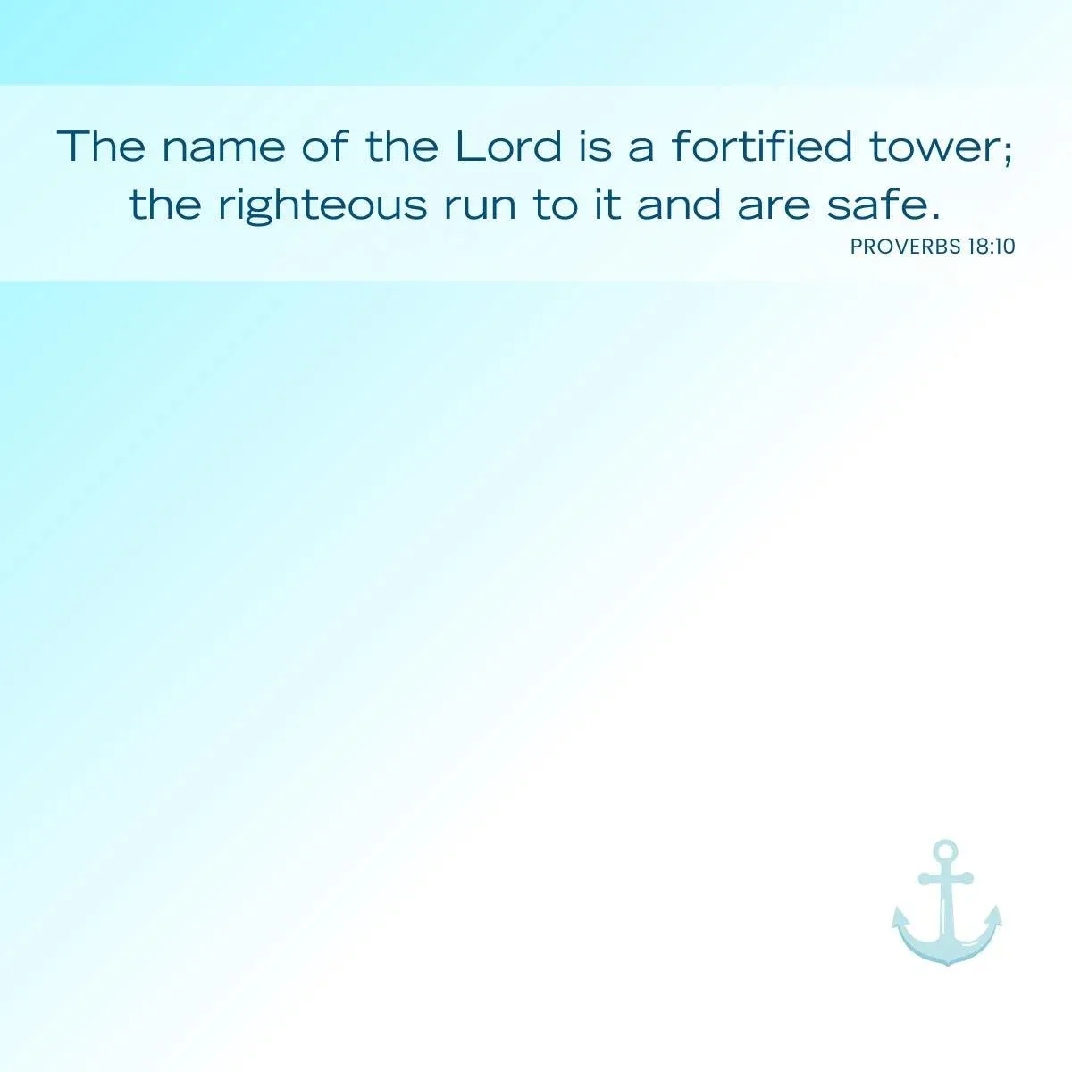 Bible verses about security Proverbs 18:10