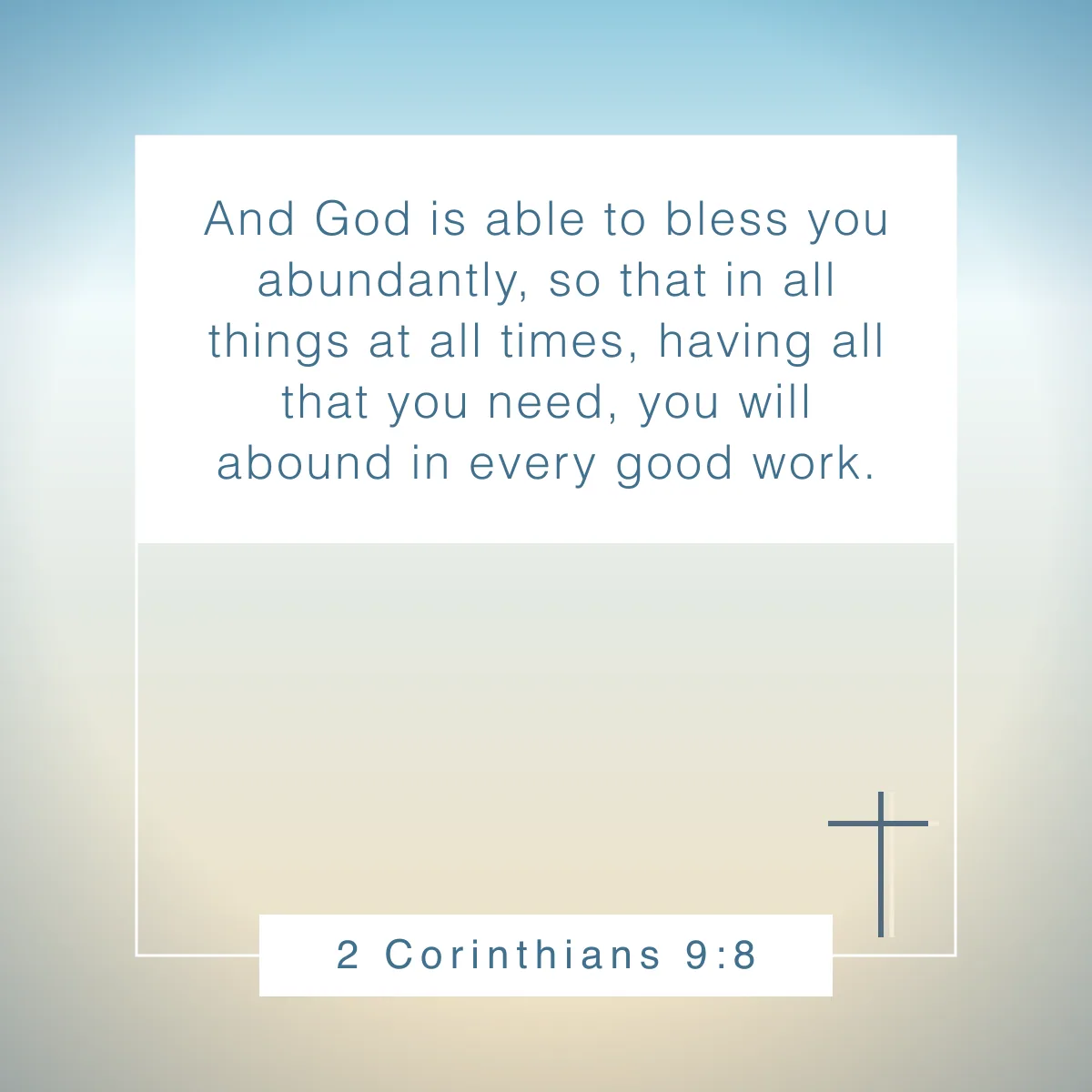 2 Corinthians 9:8 Bible verse to celebrate birthdays