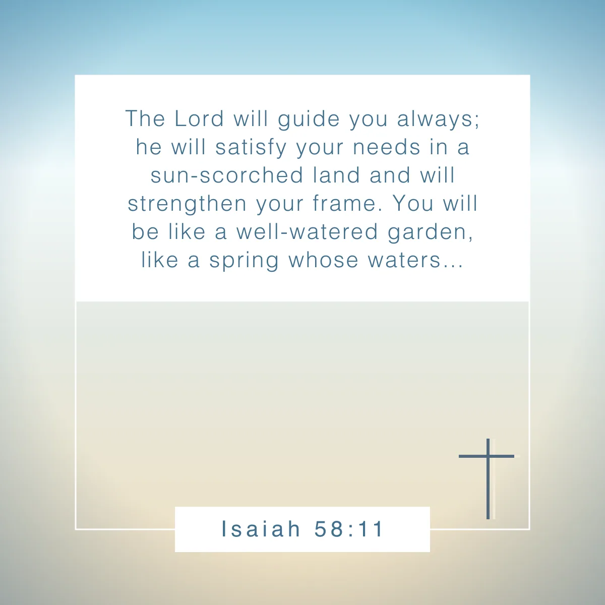 Isaiah 58:11 Bible verse to celebrate birthdays