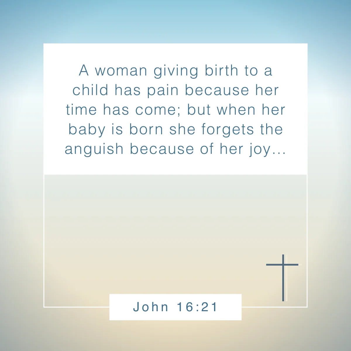 John 16:21 Bible verse to celebrate birthdays