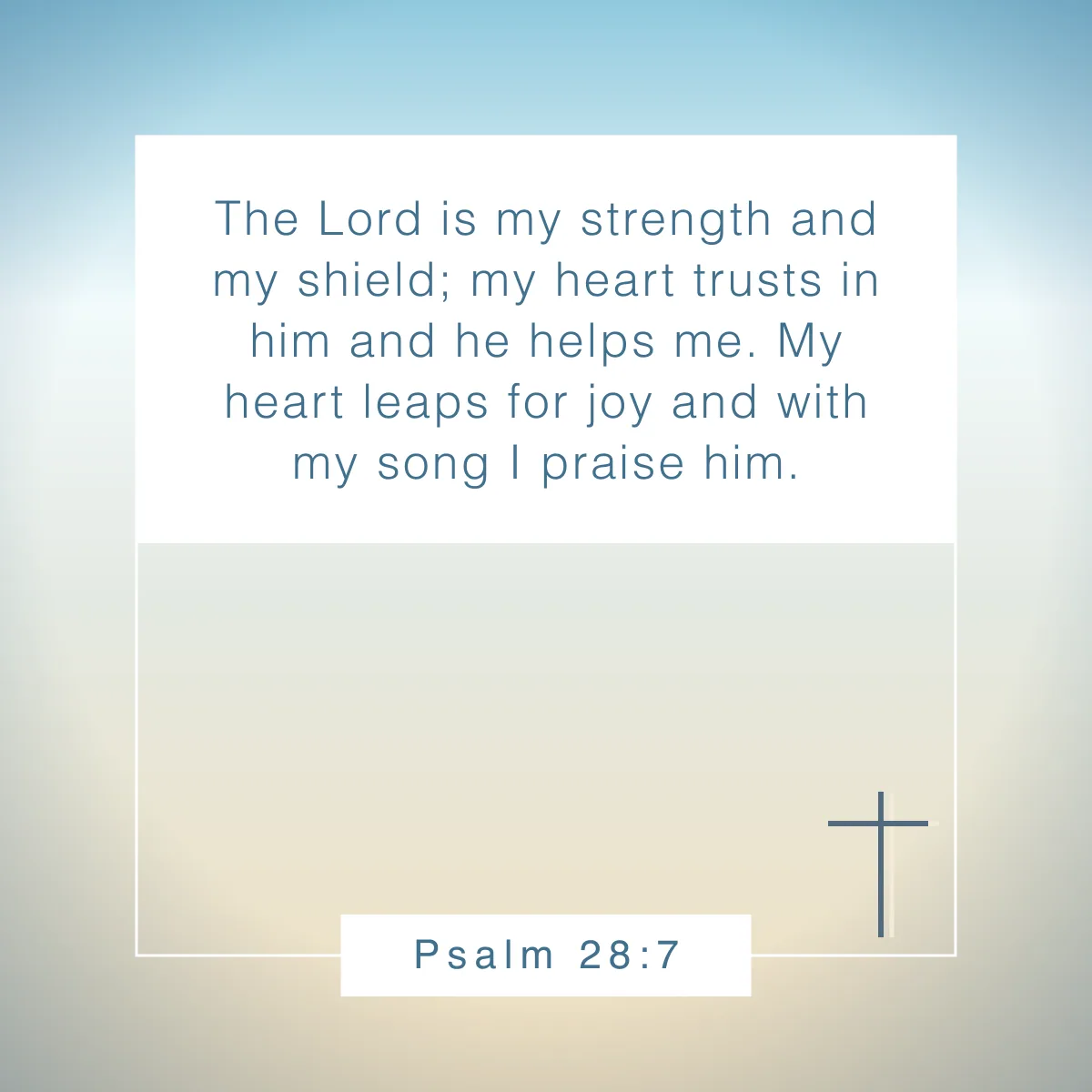 Psalm 28:7 Bible verse to celebrate birthdays