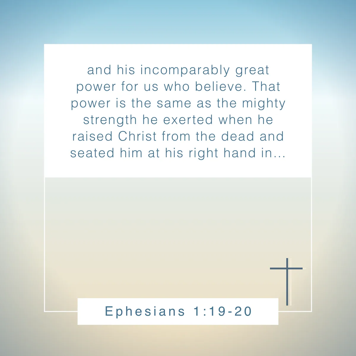 Ephesians 1:19-20 Bible verse to celebrate the resurrection of Jesus Christ this Easter