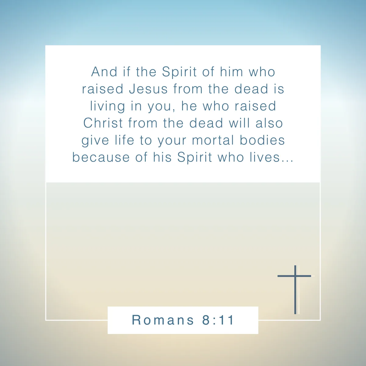 Romans 8:11 Bible verse to celebrate the resurrection of Jesus Christ this Easter