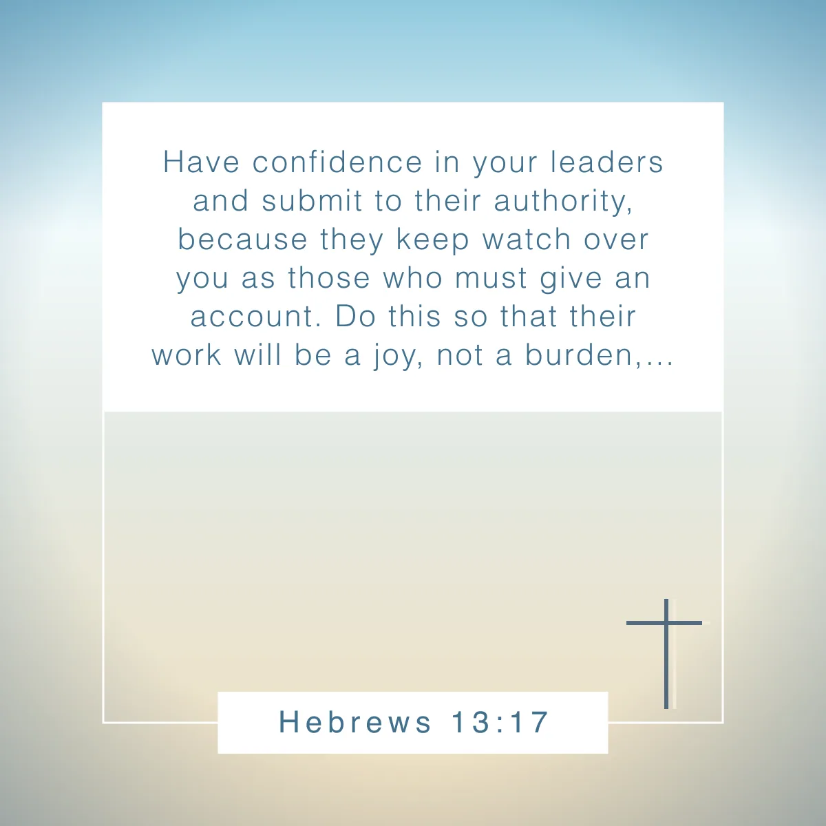 Hebrews 13:17 Bible verse for back to school
