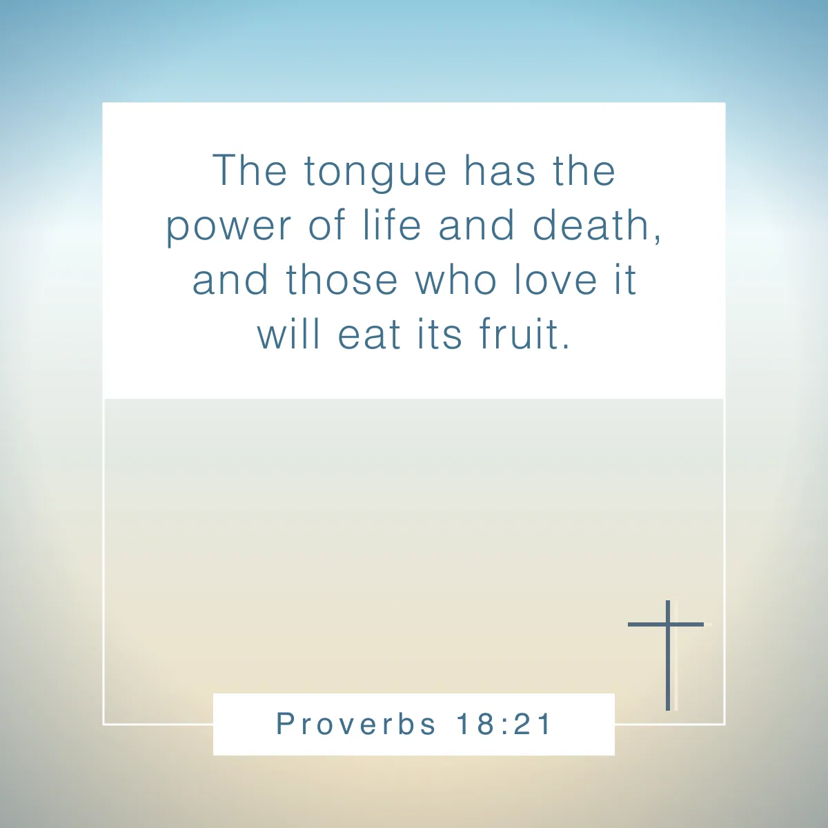 Proverbs 18:21 Bible verse for back to school