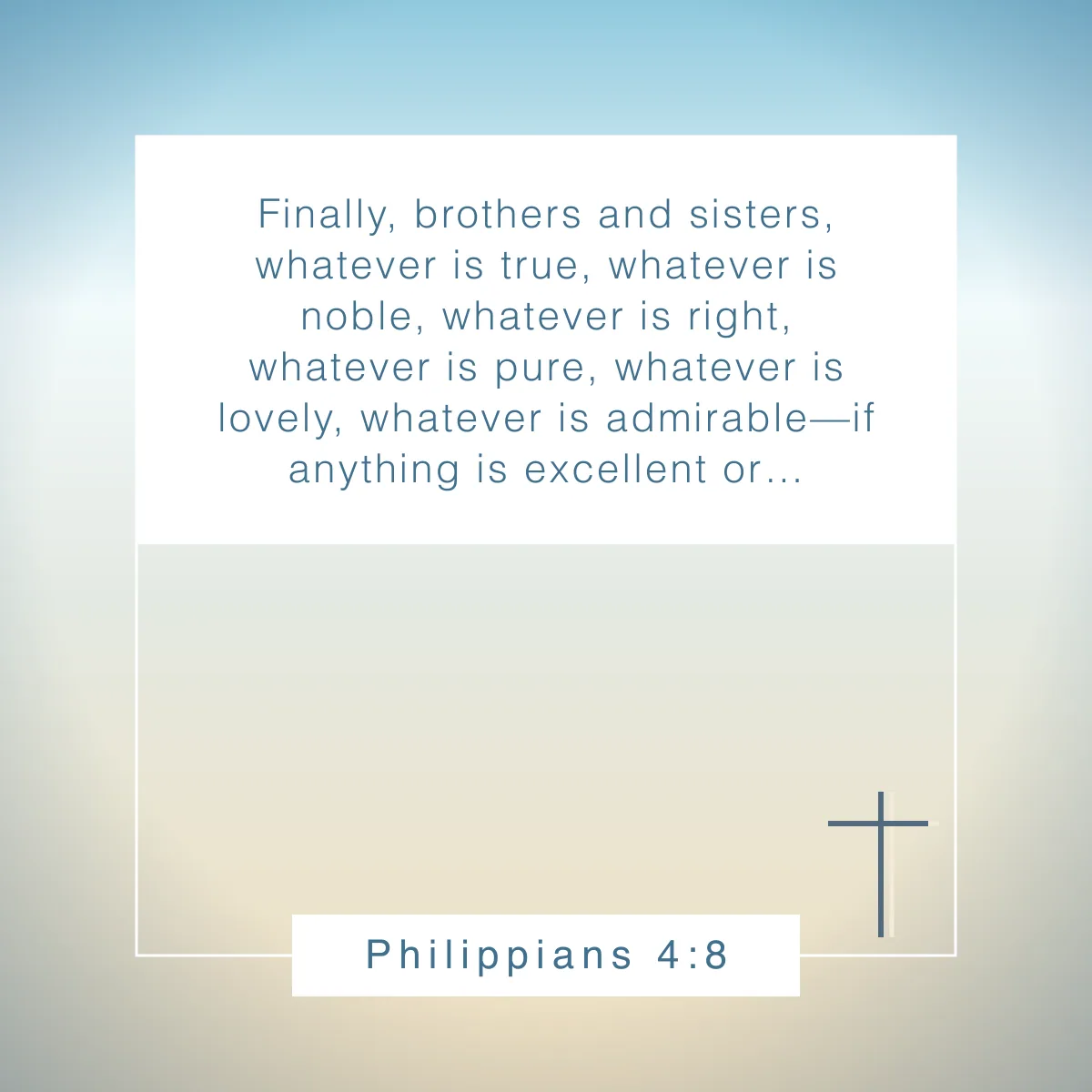 Philippians 4:8 Bible verse to guide your self-care and well-being