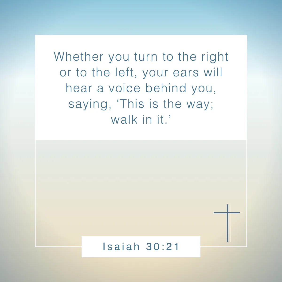 Isaiah 30:21 Bible verse to inspire a fresh start in the New Year