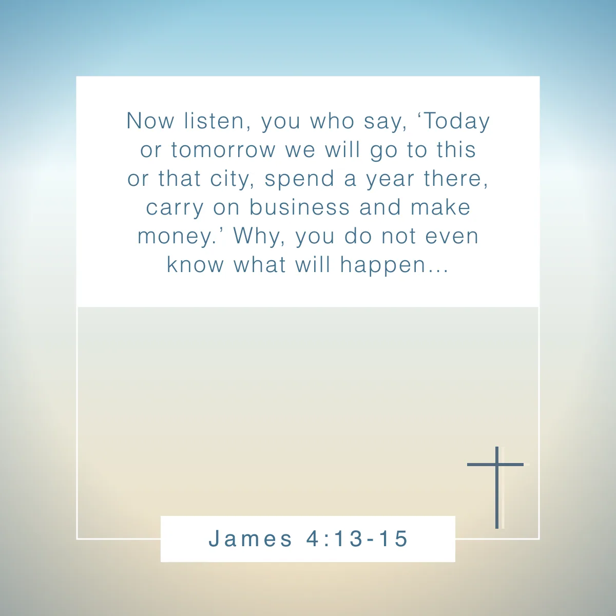 James 4:13-15 Bible verse to inspire a fresh start in the New Year
