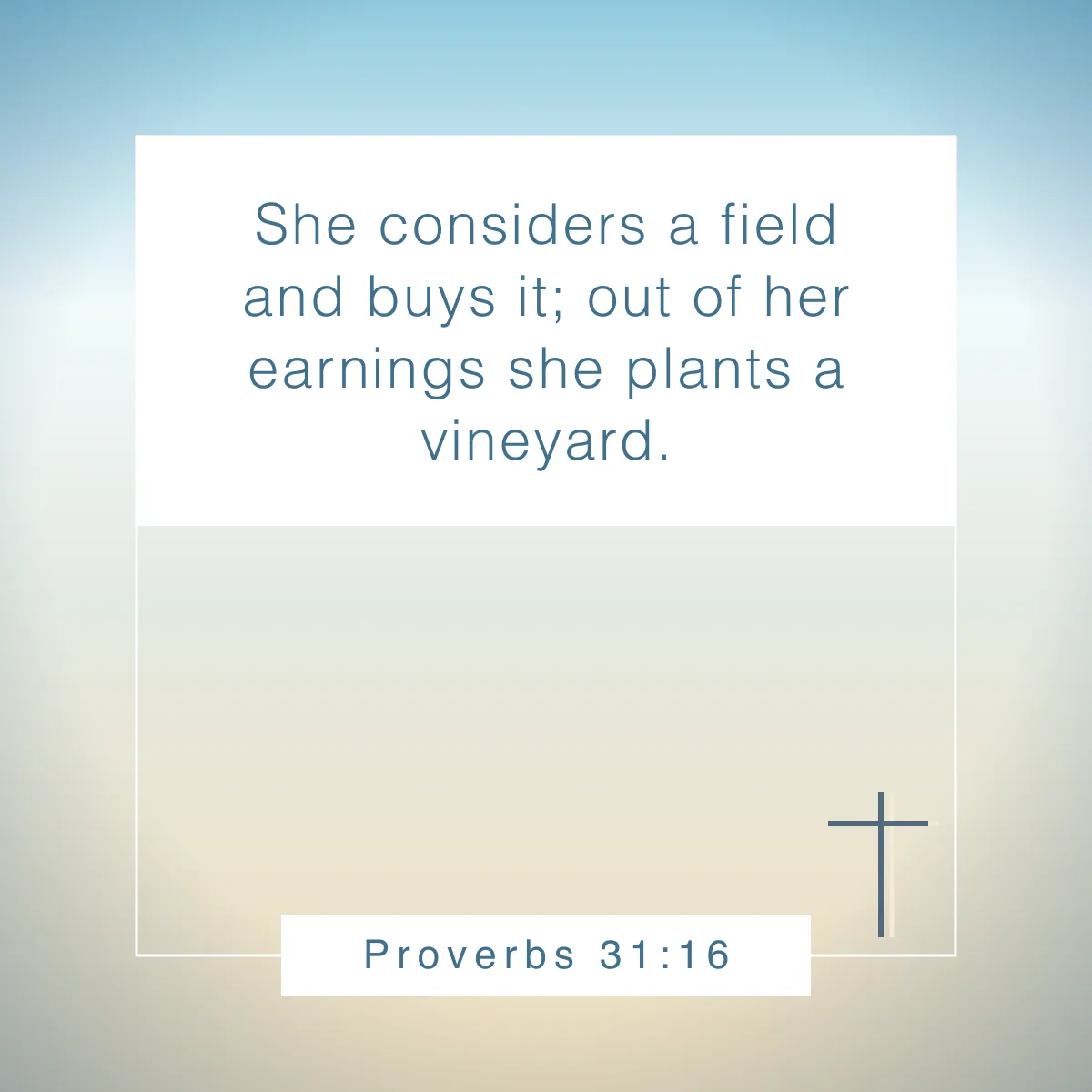 Proverbs 31:16 Bible verse to inspire Christian entrepreneurs
