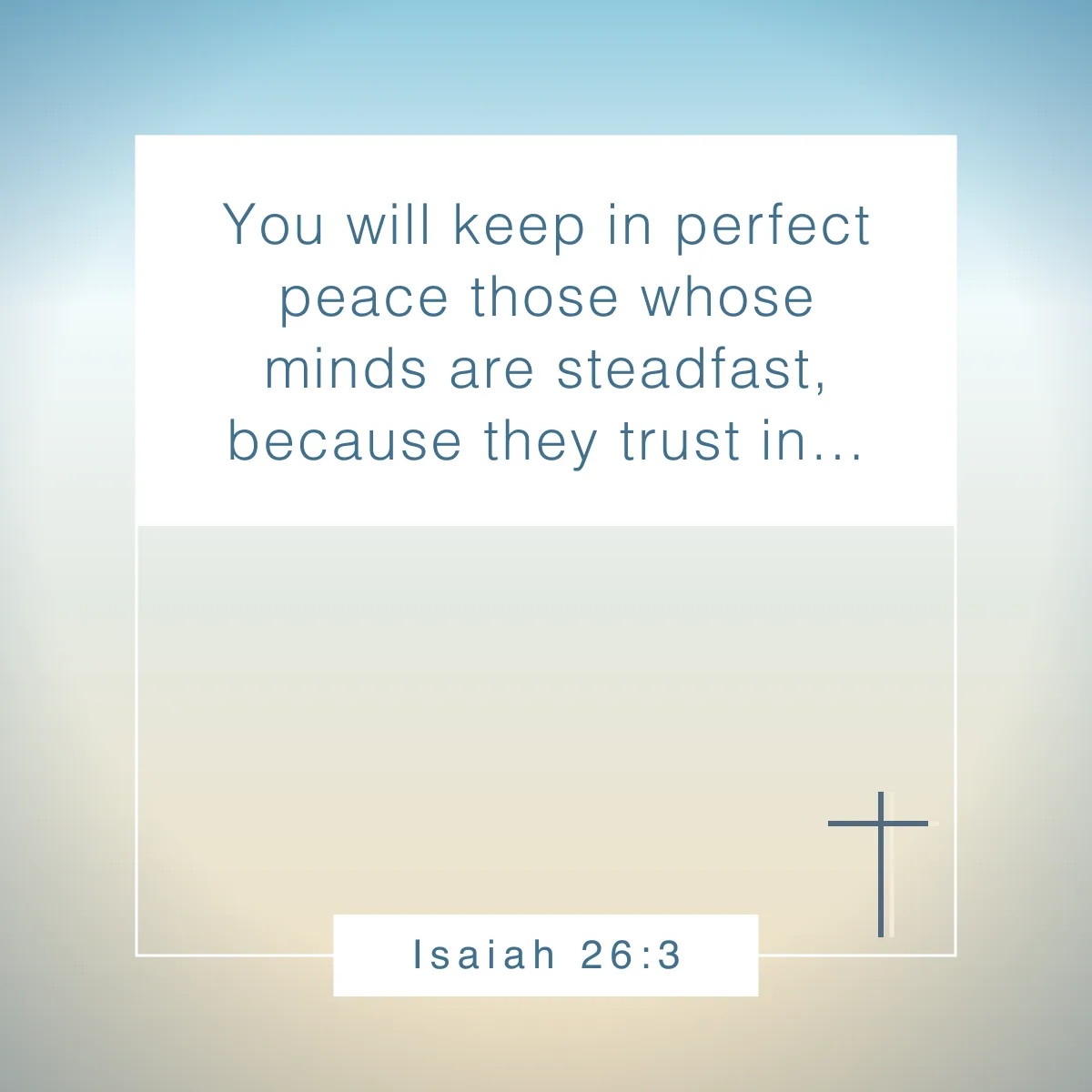 Isaiah 26:3 Bible verse to read before bed