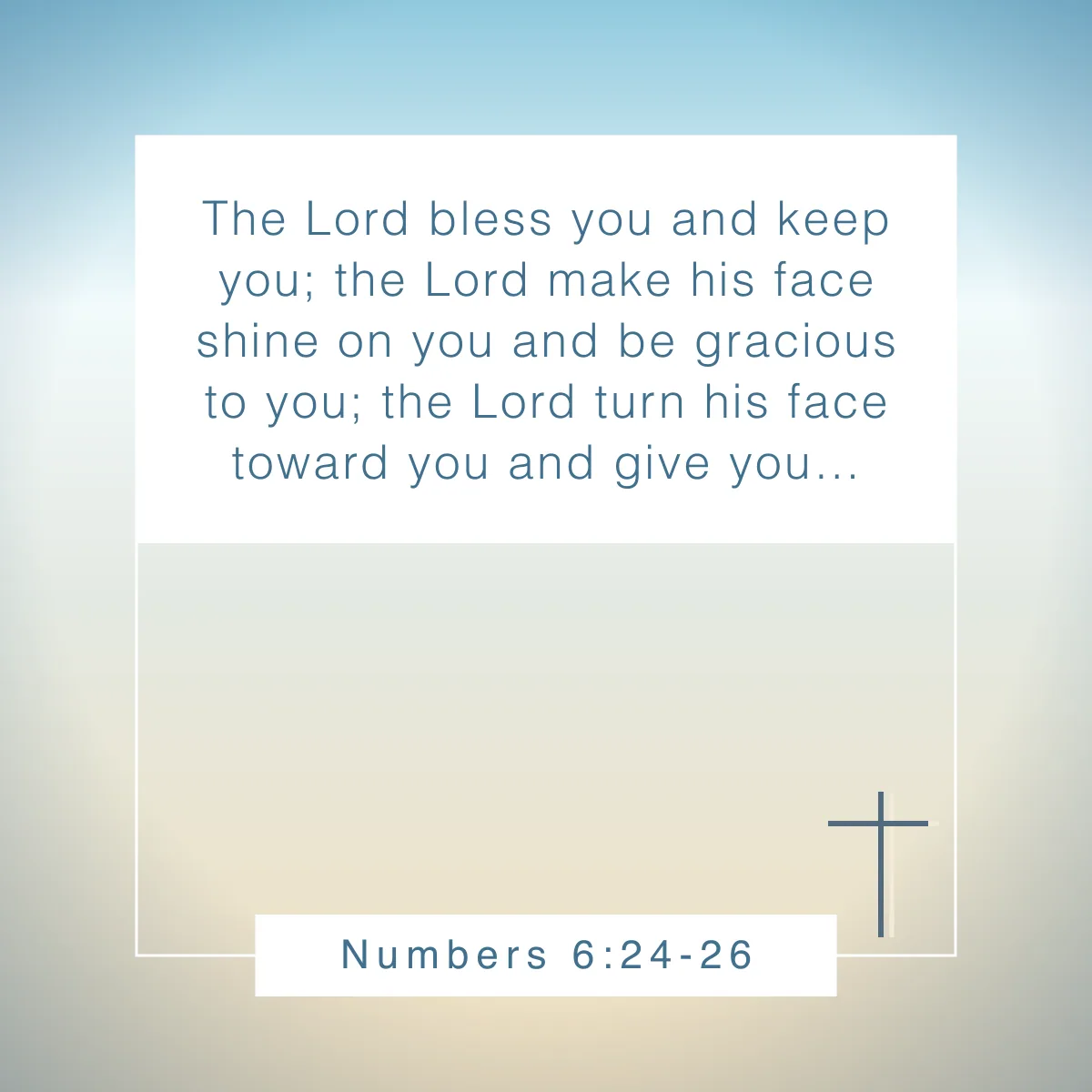 Numbers 6:24-26 Bible verse to read before bed