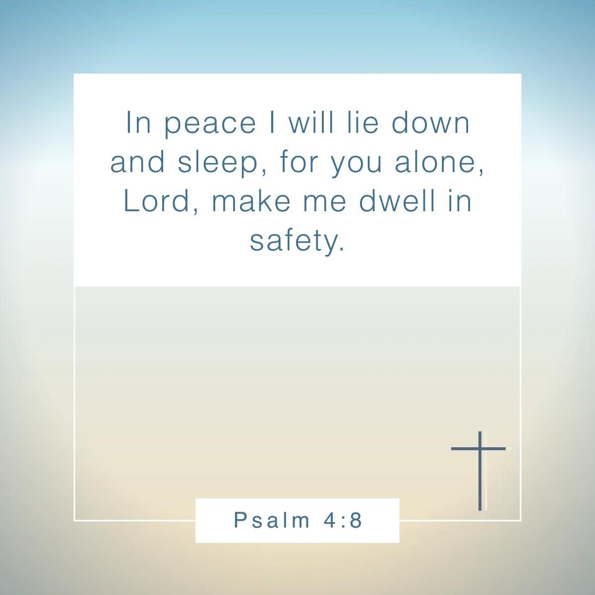 Psalm 4:8 Bible verse to read before bed