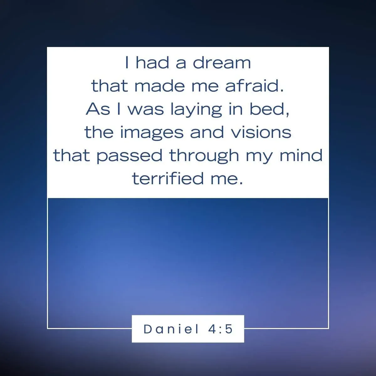 Daniel 4:5 Bible Verse about dreams