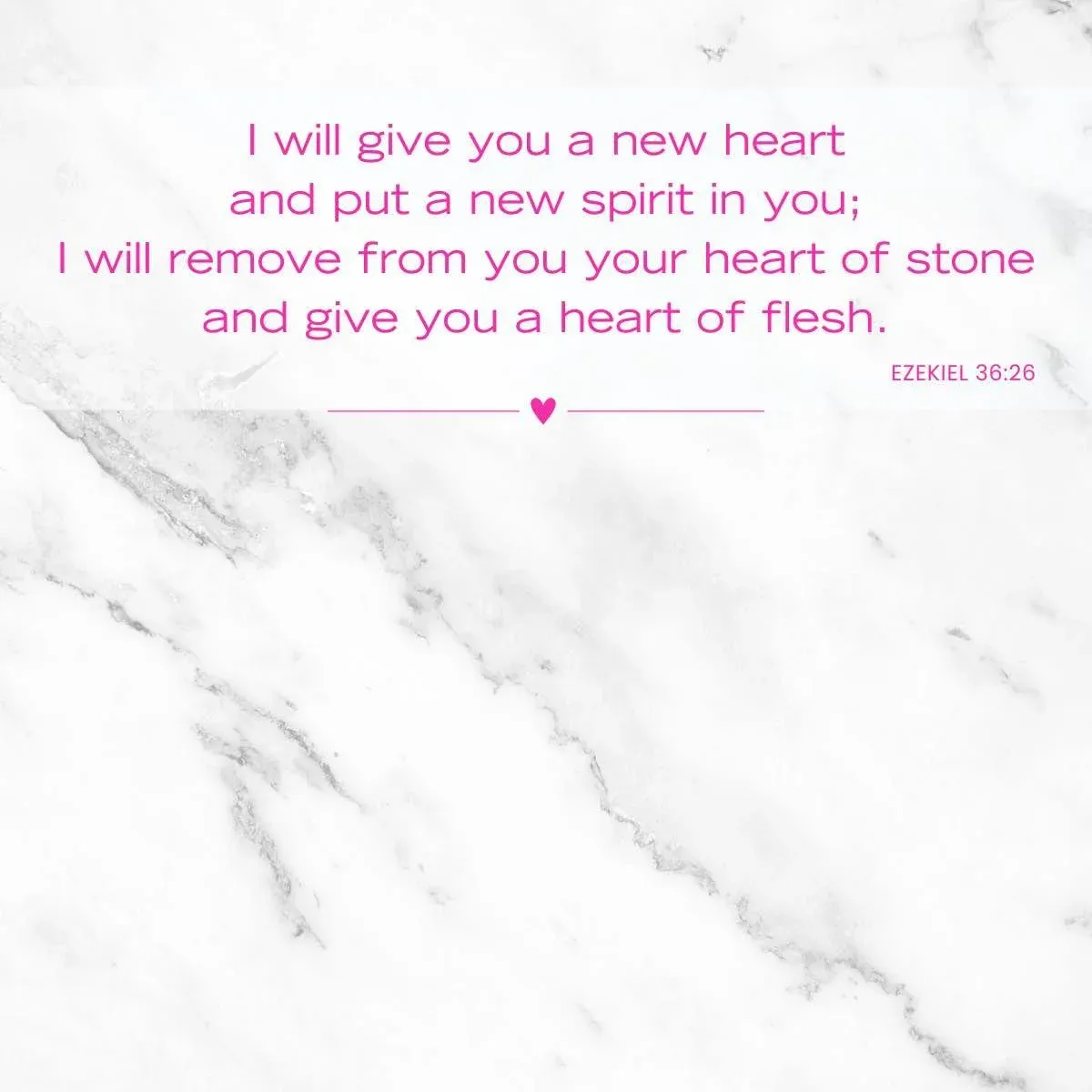 Ezekiel 36:26 God's promise of a new heart