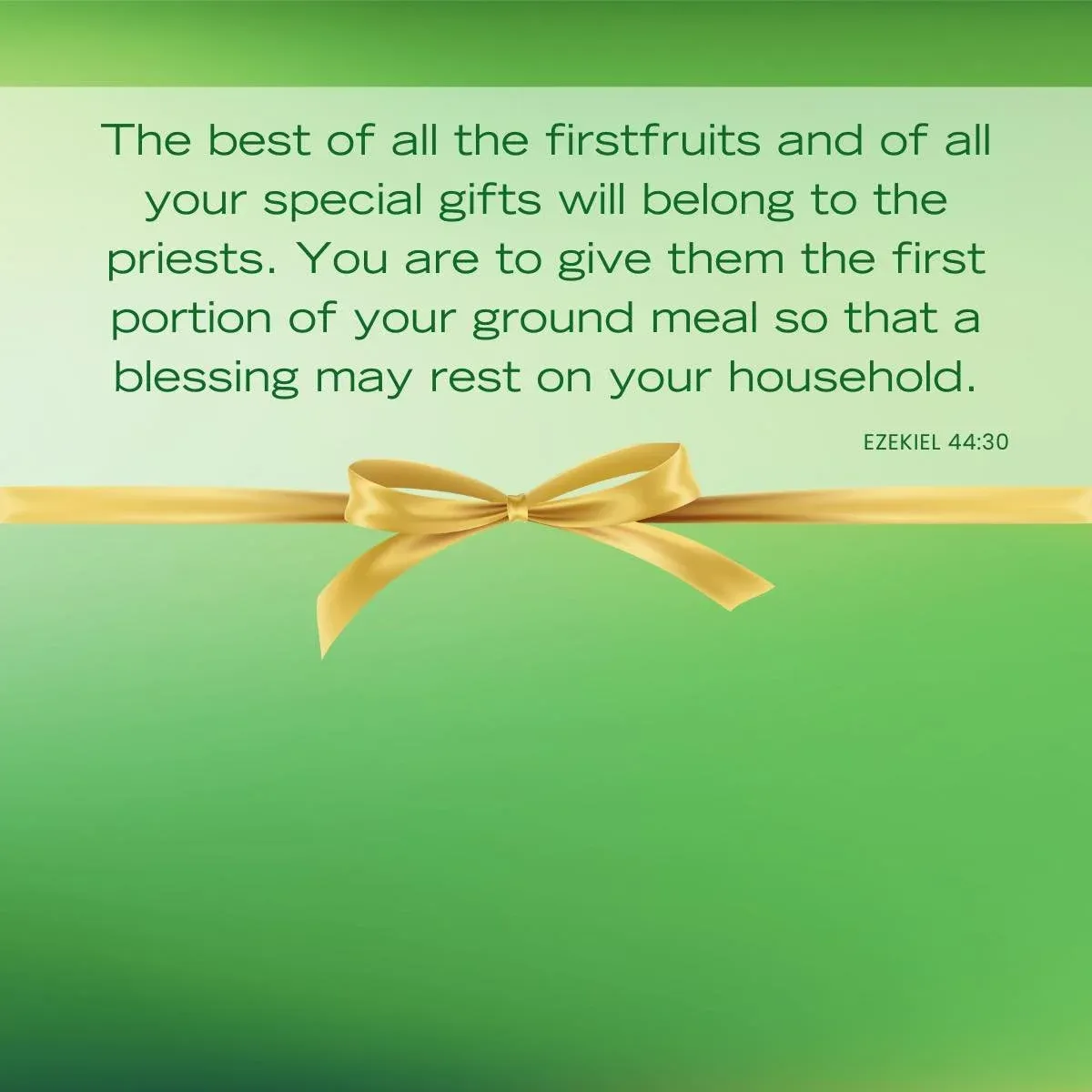 Ezekiel 44:30 - Tithing Bible verse