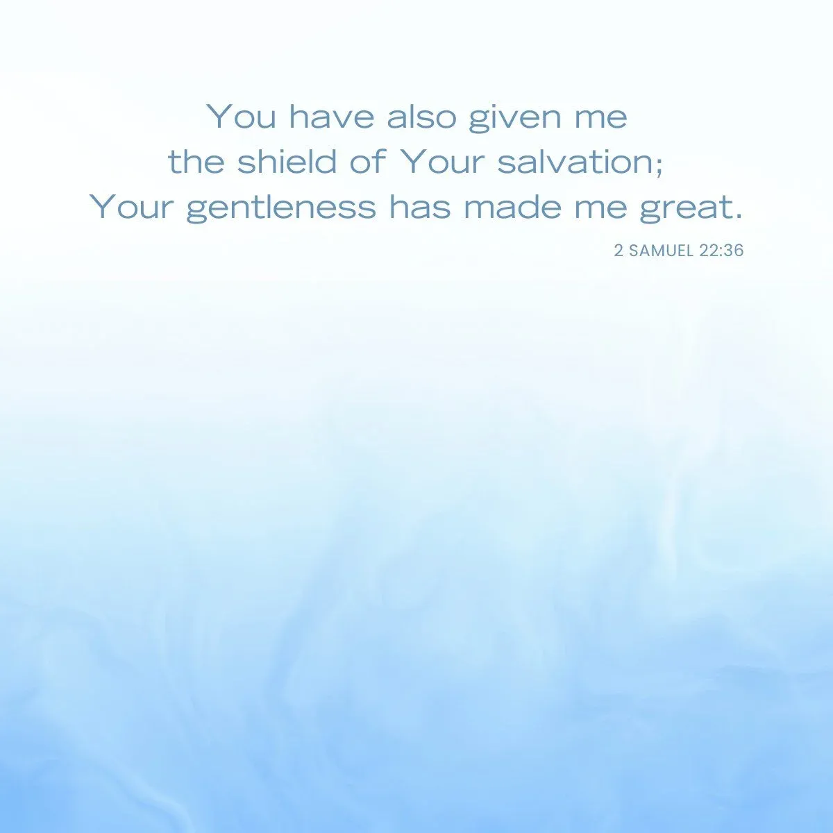 2 Samuel 22:36 Bible verse about gentleness