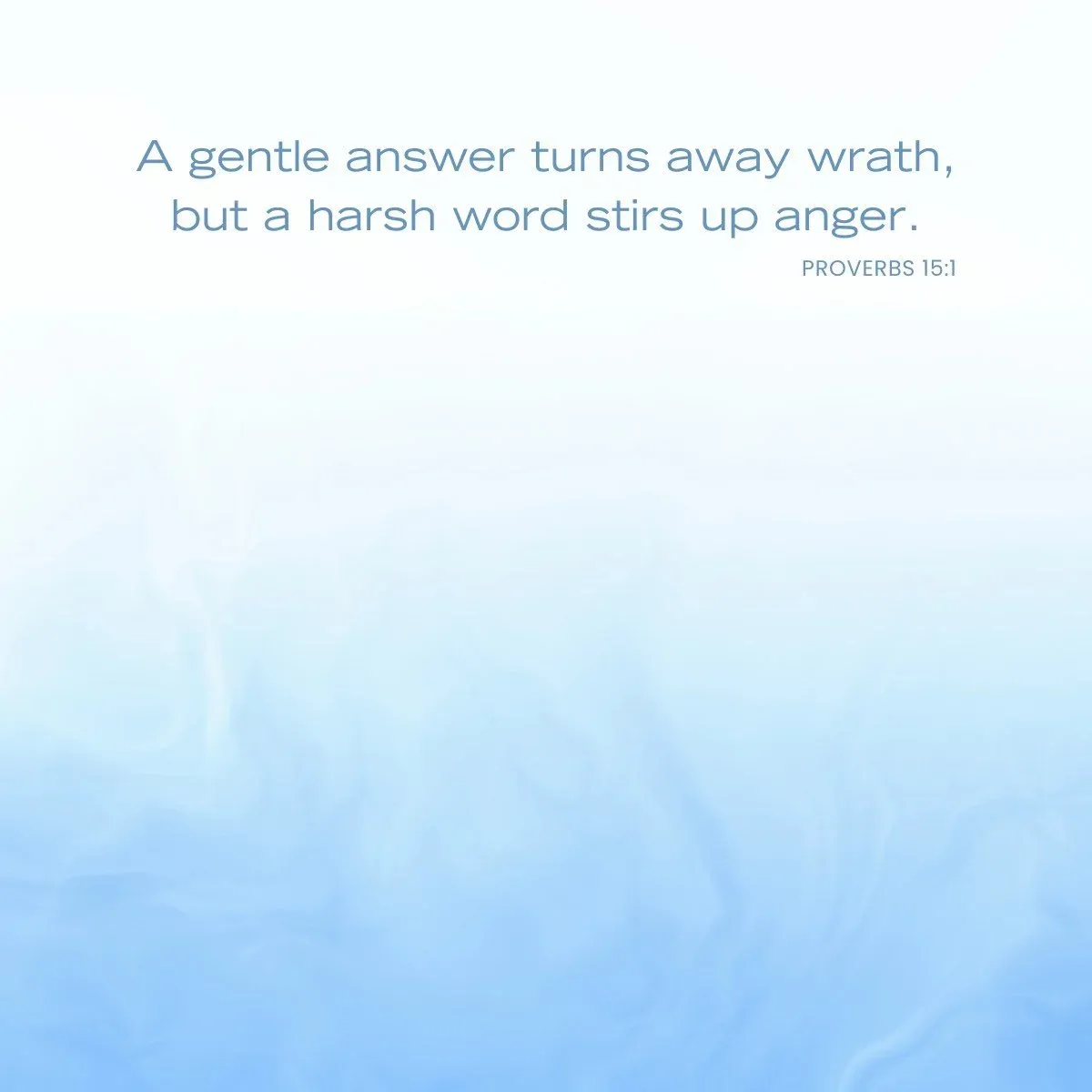 Proverbs 15:1 Bible verse about gentleness