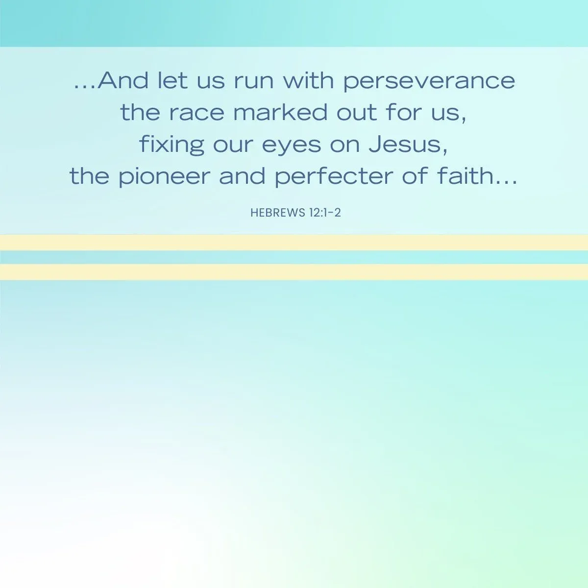Hebrews 12:1-2 running the race of faith