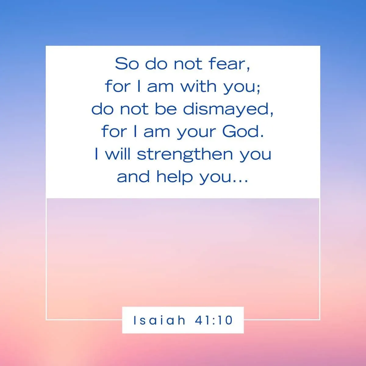 Isaiah 41:10 Bible verse for bad days
