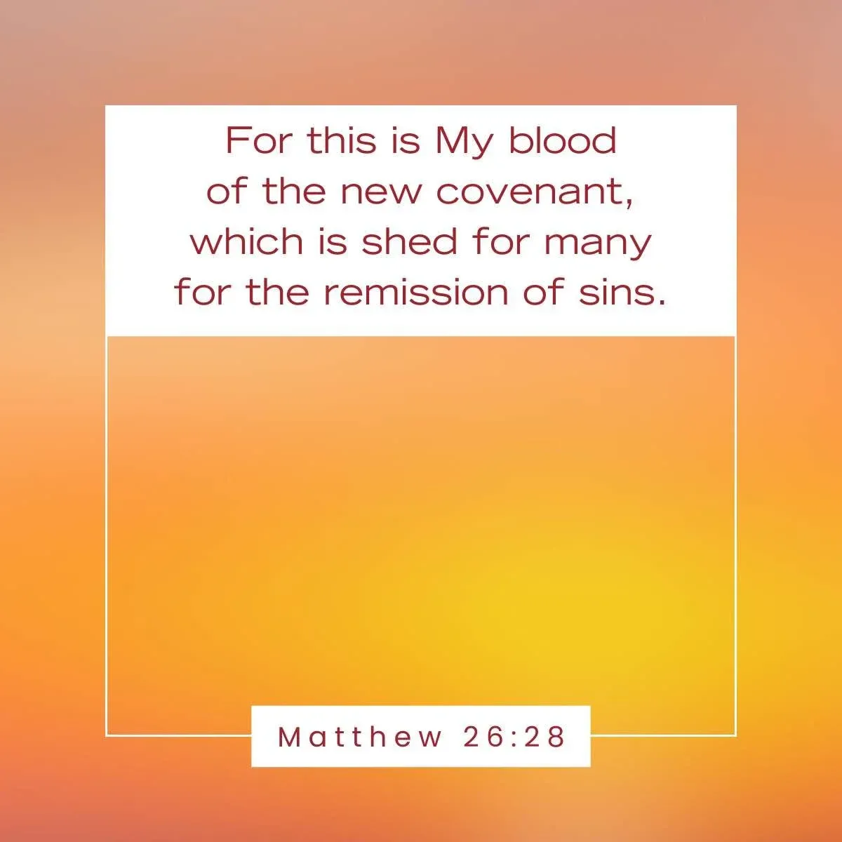 Matthew 26:28 Bible verse