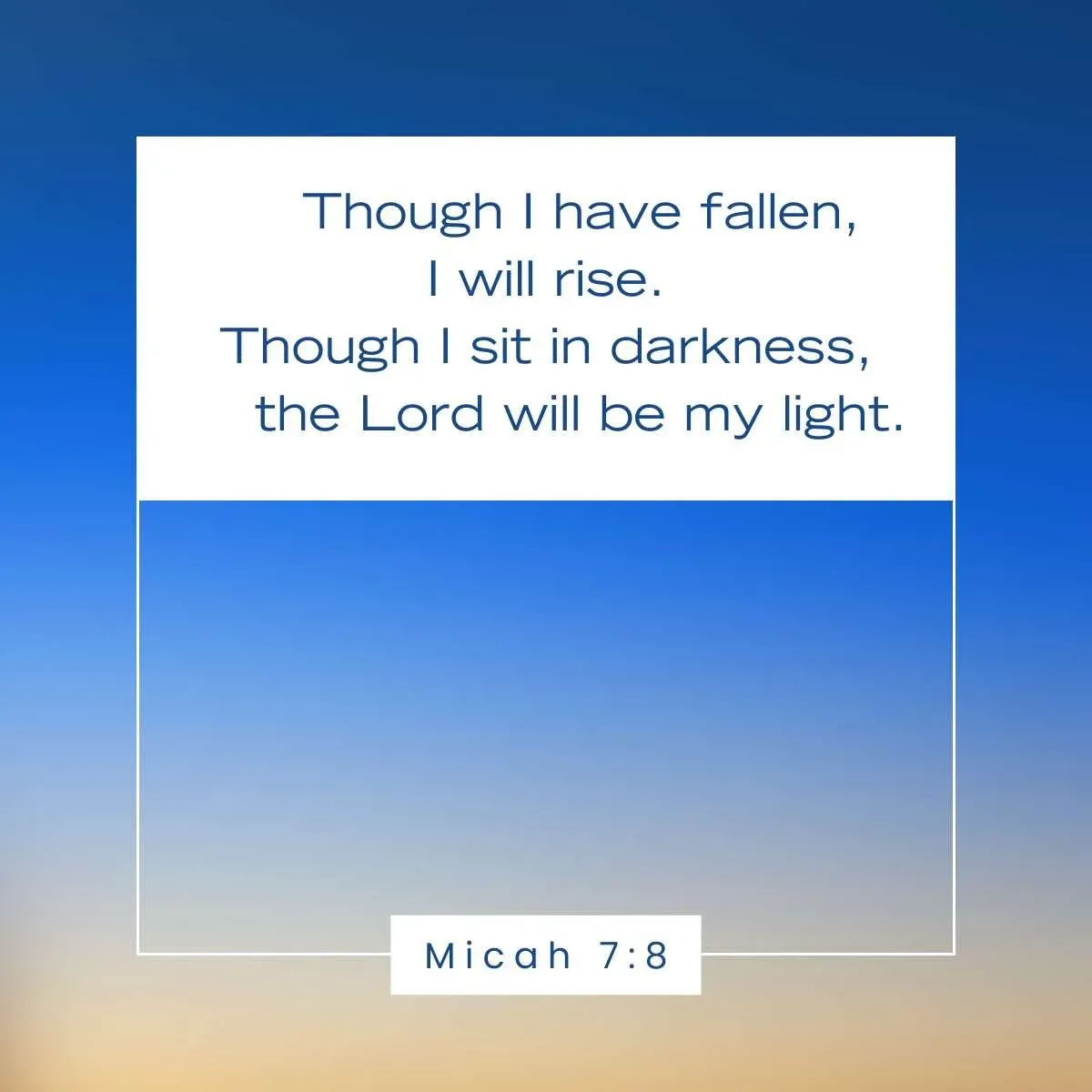 Micah 7:8 Bible verse for strength and hope after failure