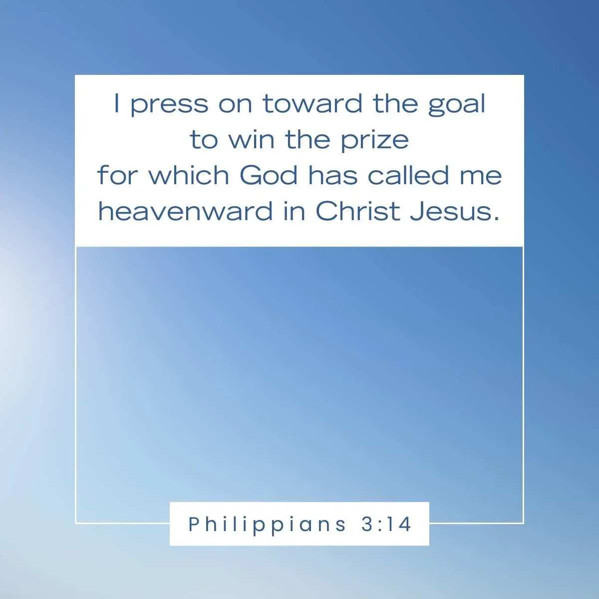 Philippians 3:14 Bible verse to inspire a fresh start in the