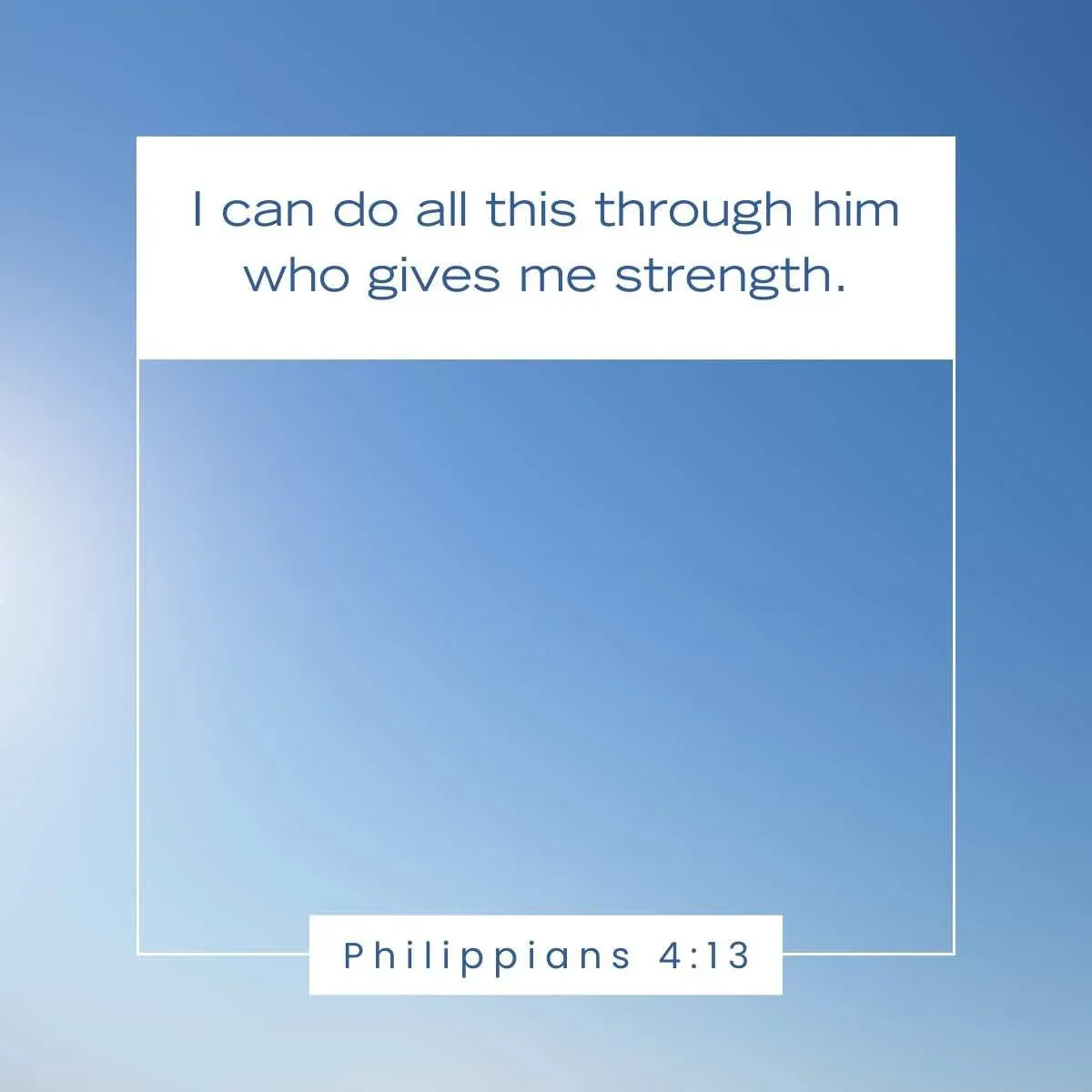 Philippians 4:13 Bible verse to inspire a fresh start in the