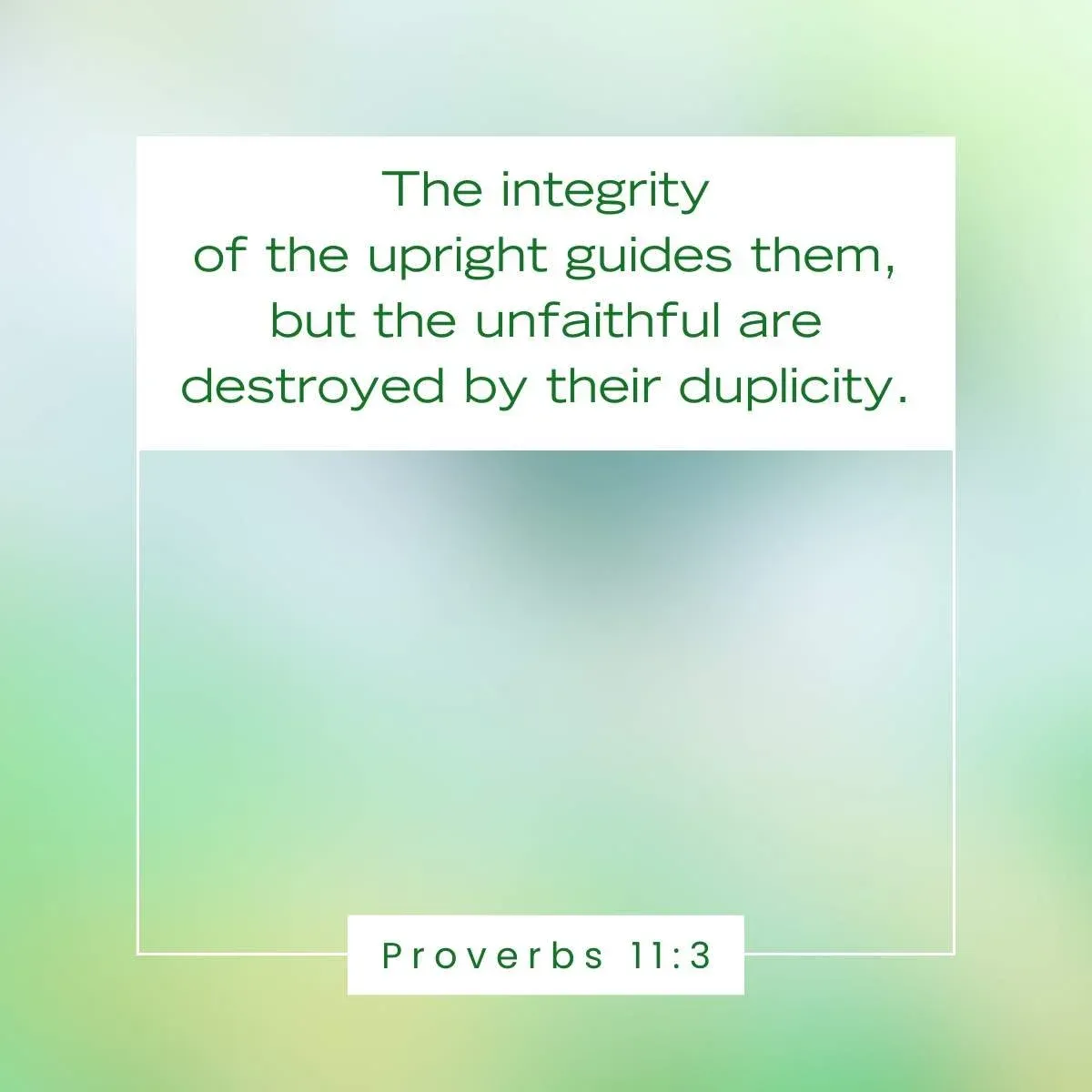 Proverbs 11:3 Bible verse about influence