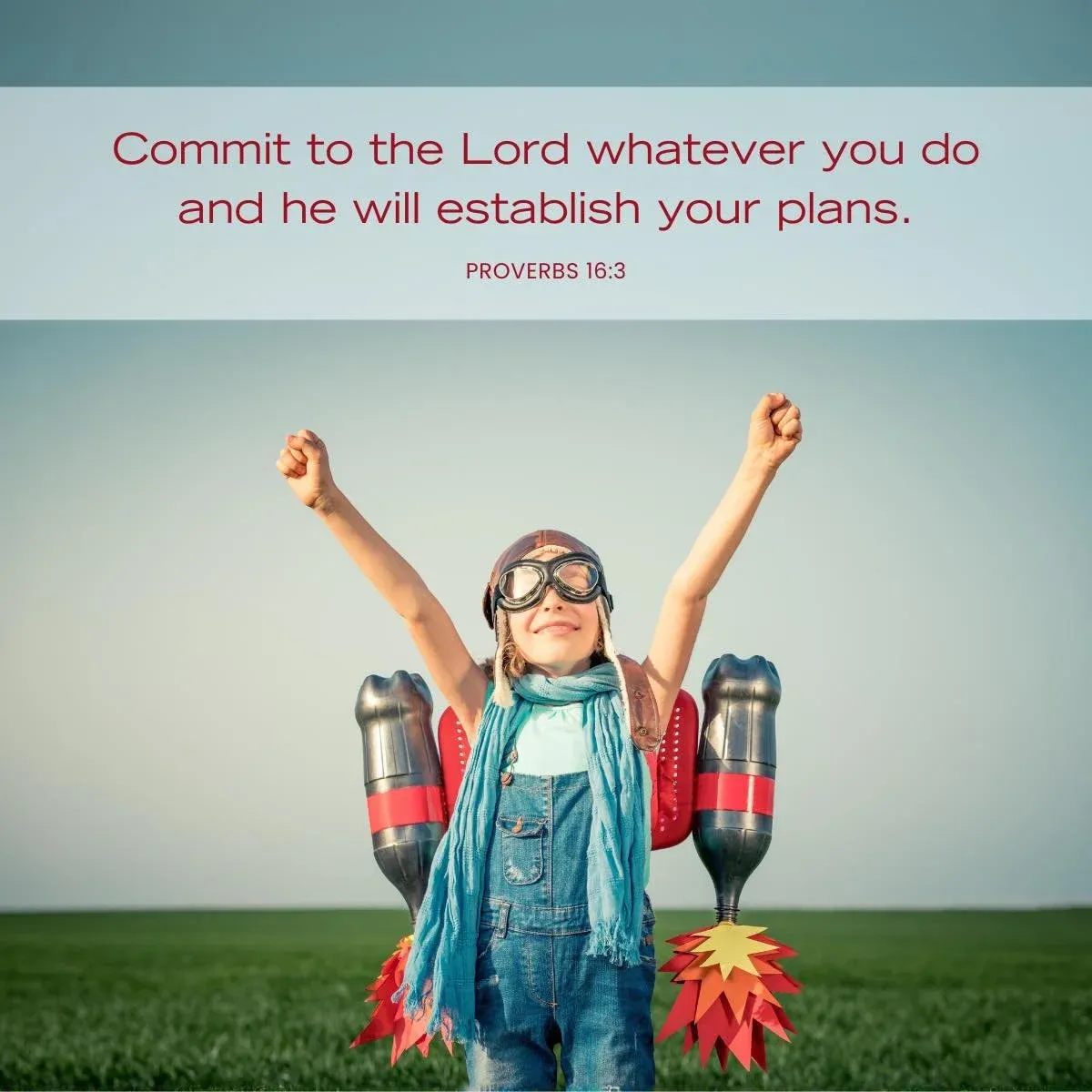 Proverbs 16:3 Bible verse to help kids navigate life's challenges