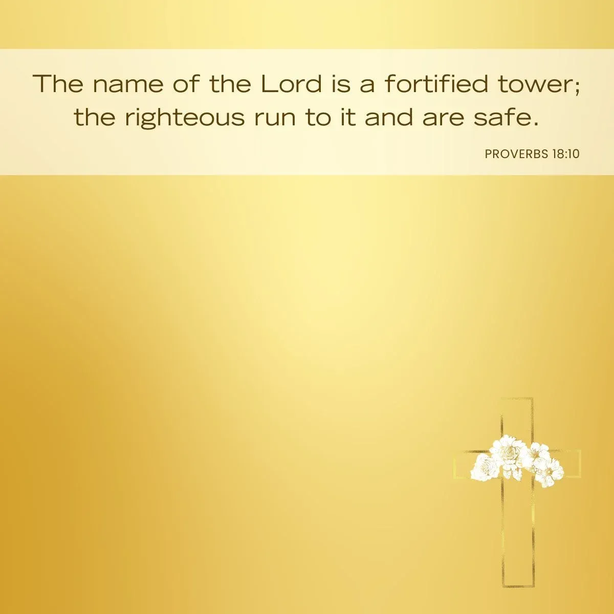 Proverbs 18:10 The Lord is a strong tower — Bible verse about strength in hard times