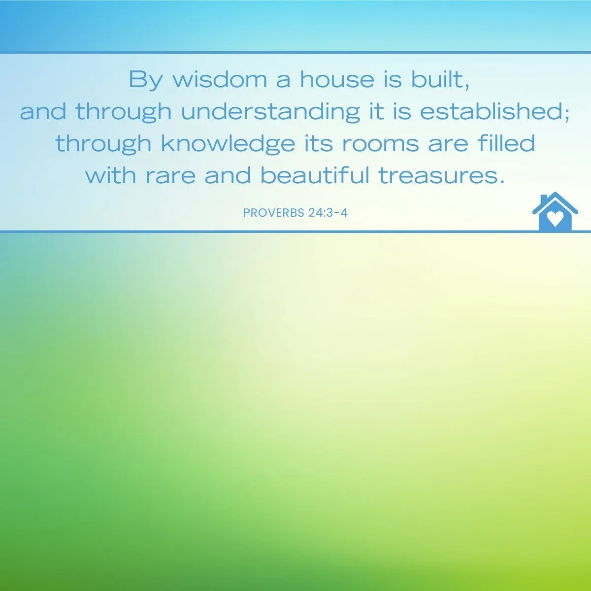 Proverbs 24:3-4 Wisdom in Building a Home Bible verse