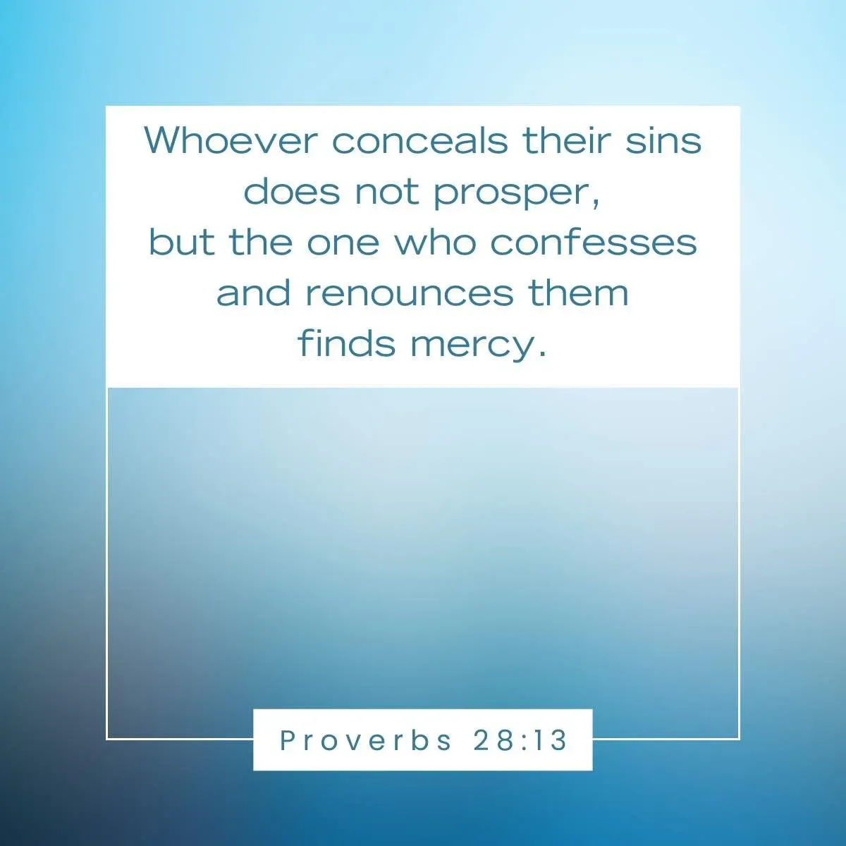 Proverbs 28:13 Bible verse on accountability