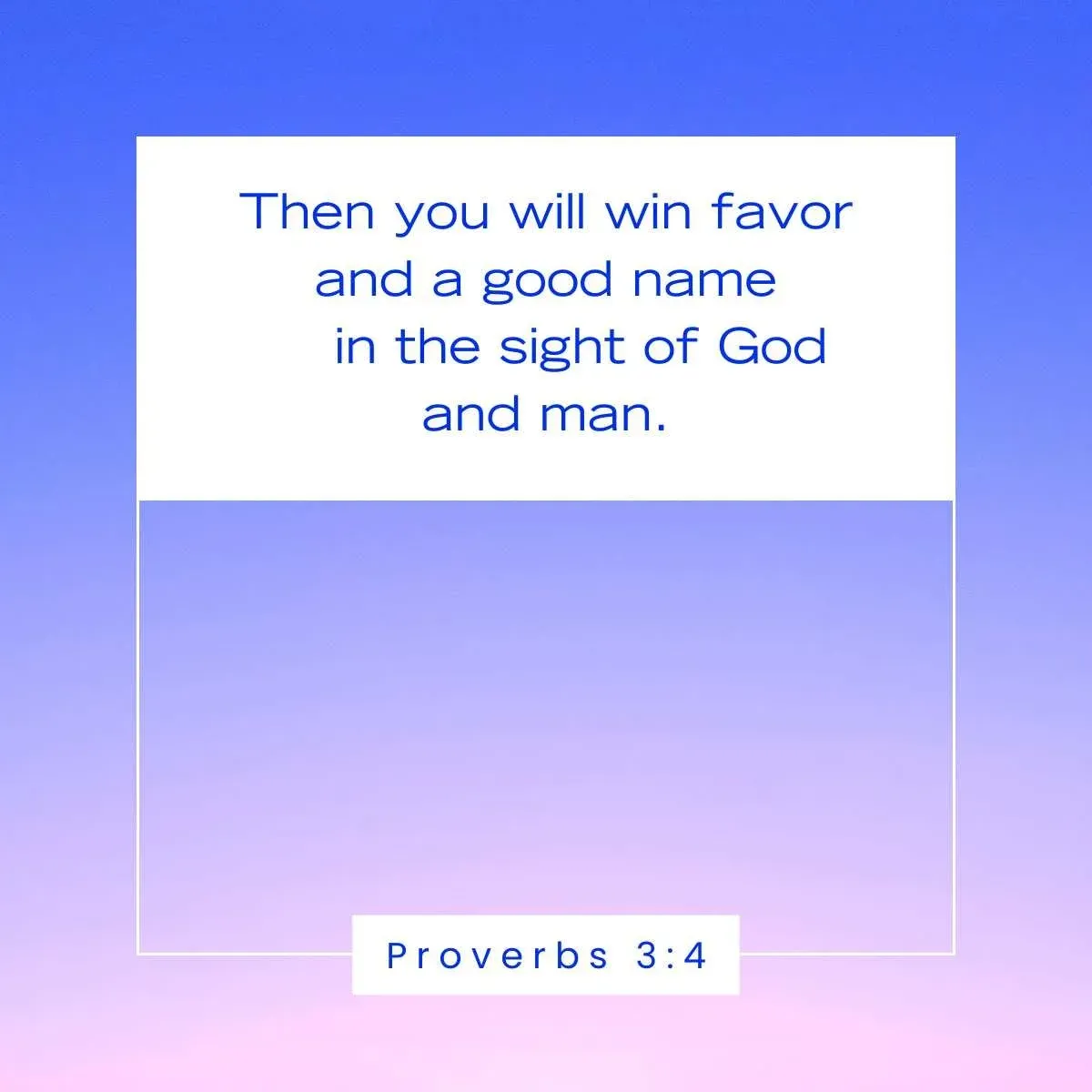 Proverbs 3:4 Bible verse about God's favor