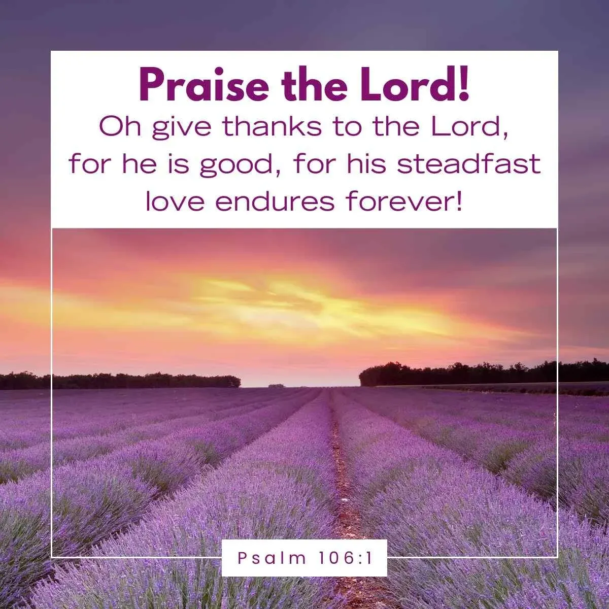 Psalm 106:1 Bible verse about counting your blessings