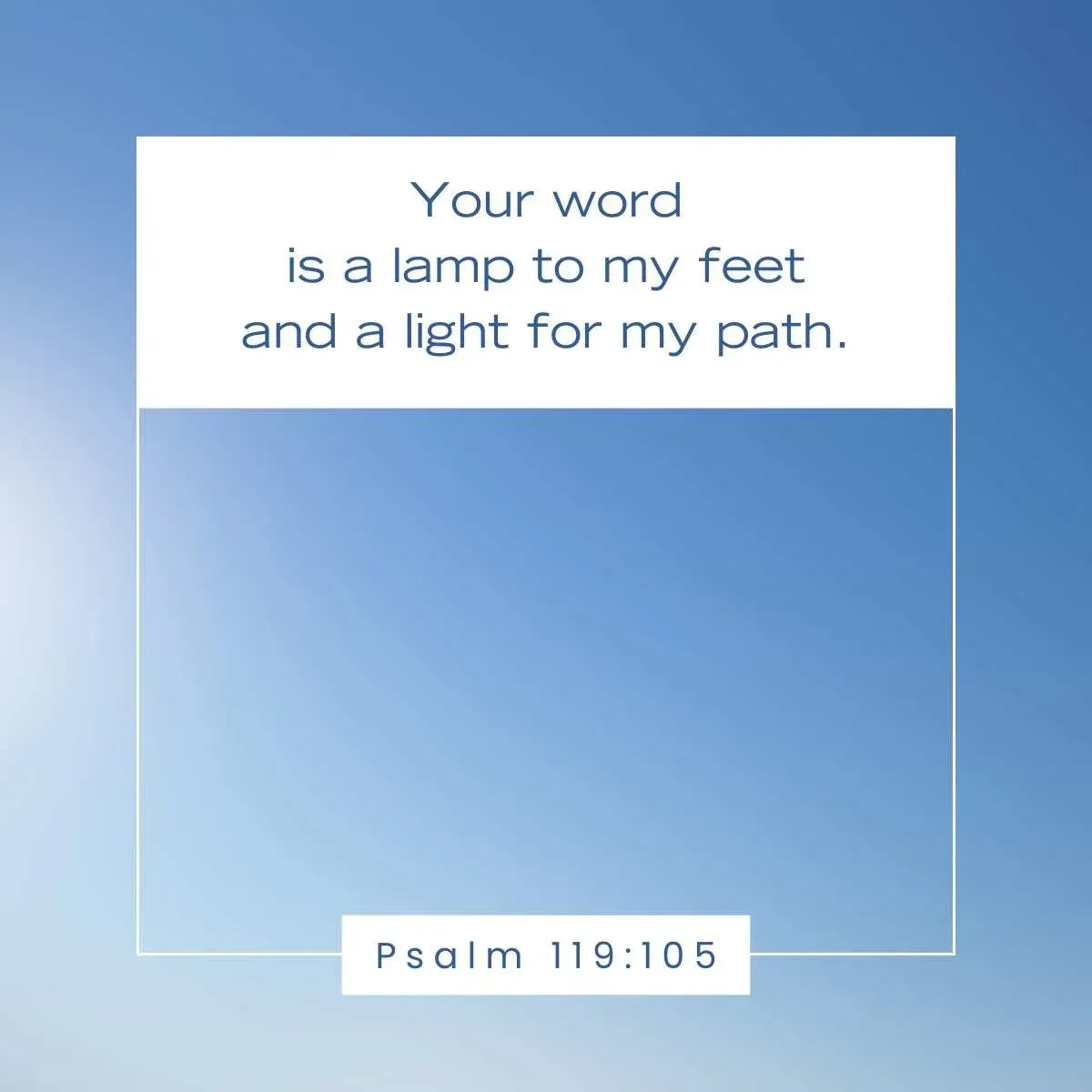 Psalm 119:105 Bible verse to inspire a fresh start in the