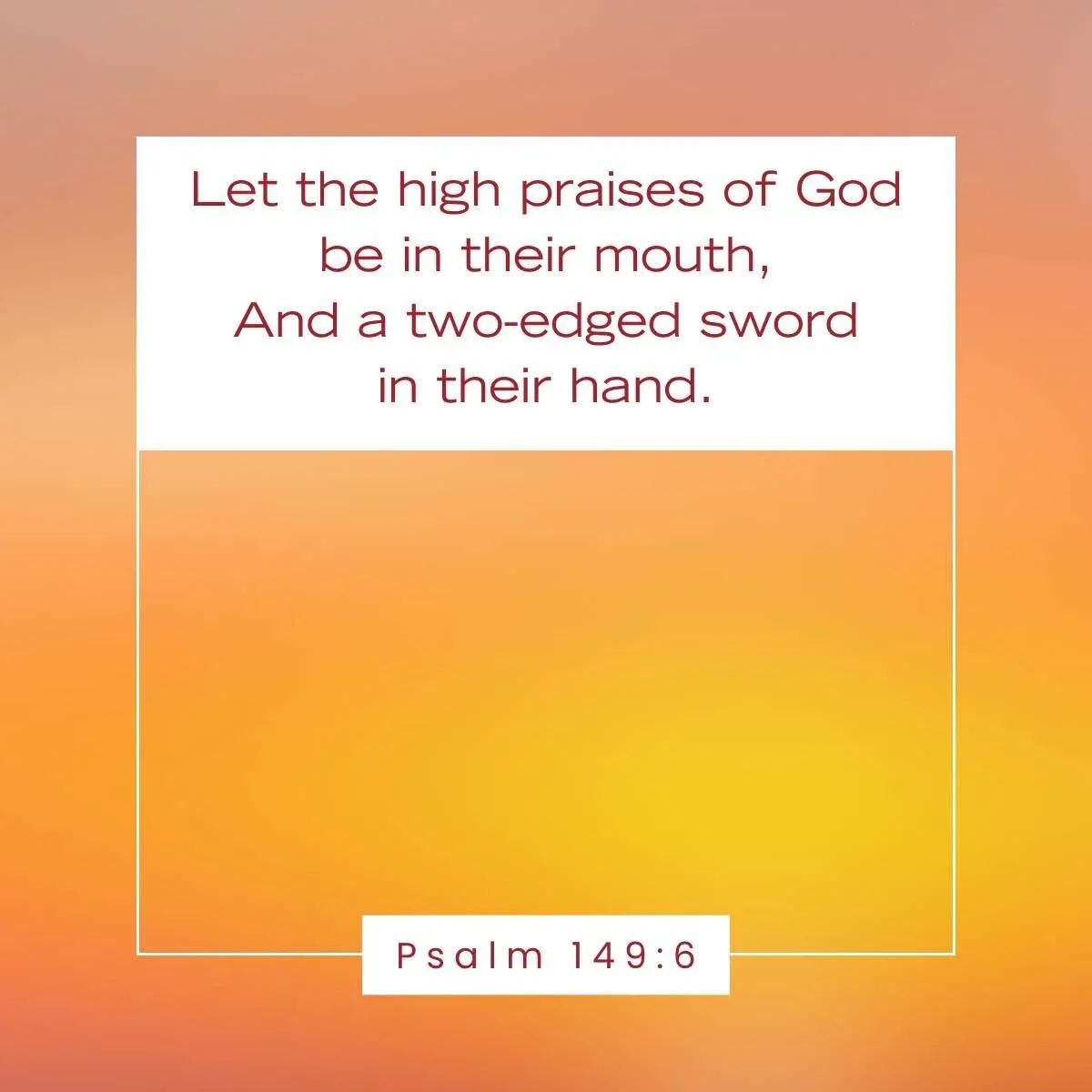 Psalm 149:6 Bible verse